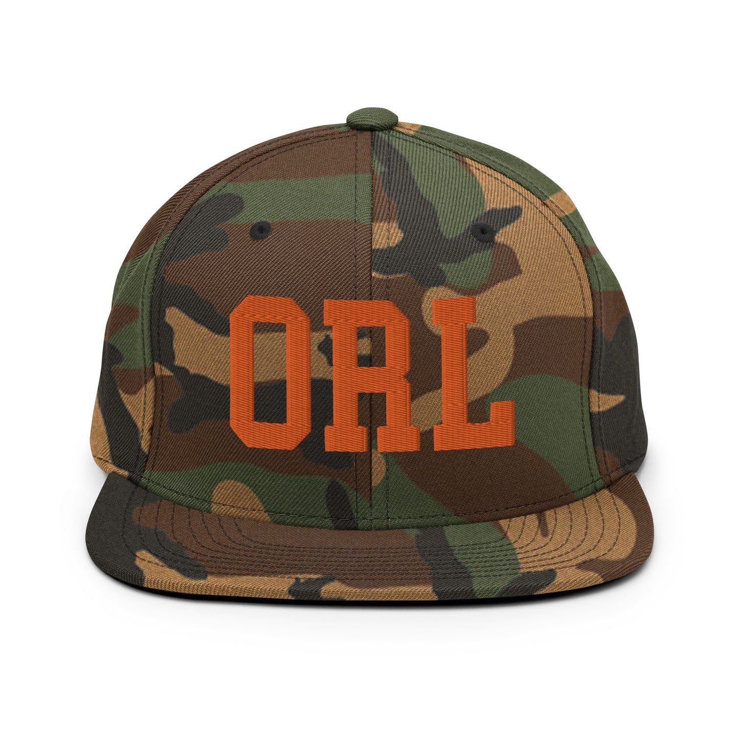 College-Style Classic Snapback Hat • Orange • ORL Orlando • YHM Designs - Image 30
