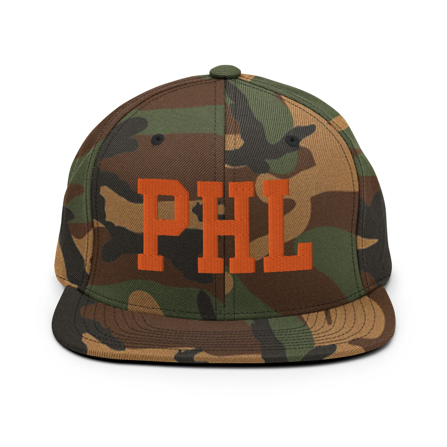 College-Style Classic Snapback Hat • Orange • PHL Philadelphia • YHM Designs - Image 30