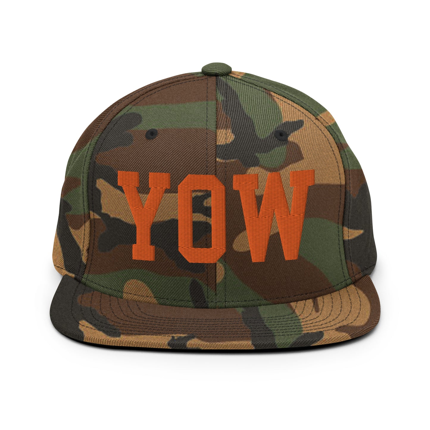 College-Style Classic Snapback Hat • Orange • YOW Ottawa • YHM Designs - Image 30