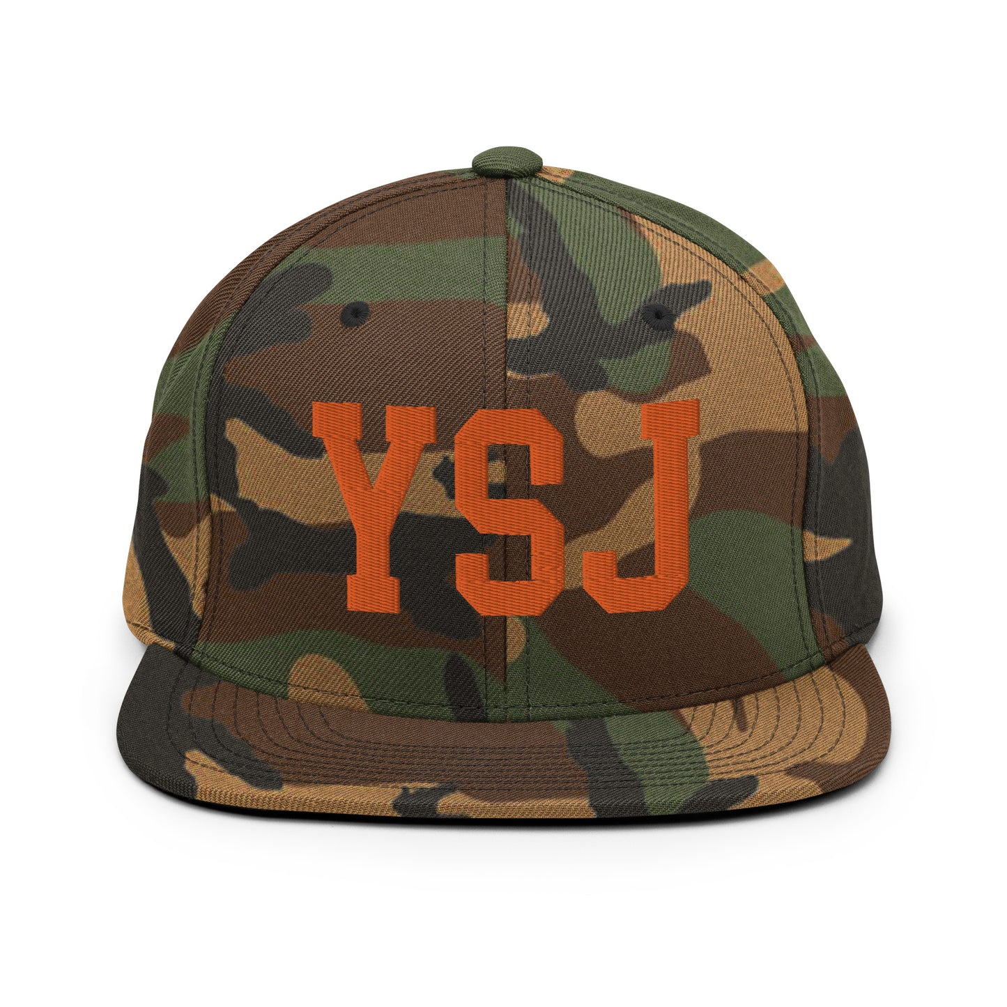 College-Style Classic Snapback Hat • Orange • YSJ Saint John • YHM Designs - Image 30