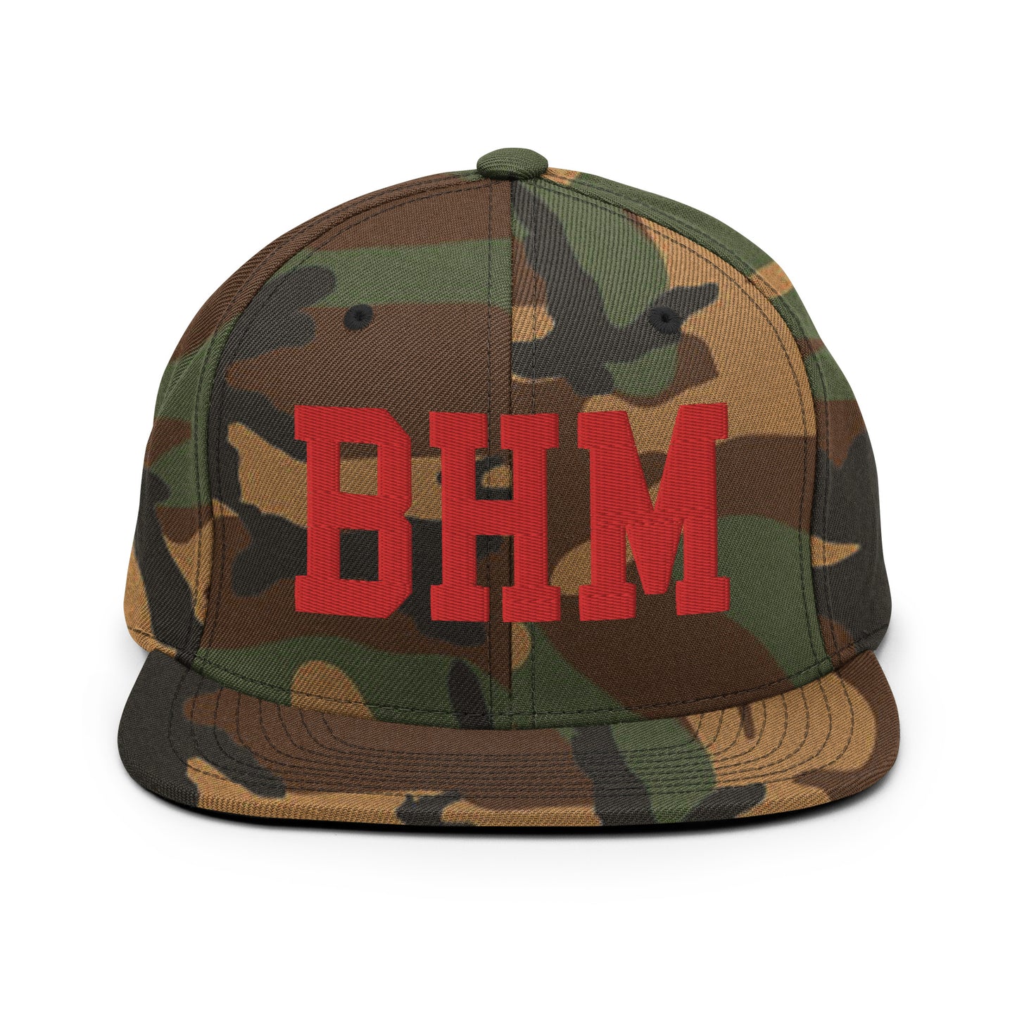 College-Style Classic Snapback Hat • Red • BHM Birmingham • YHM Designs - Image 27