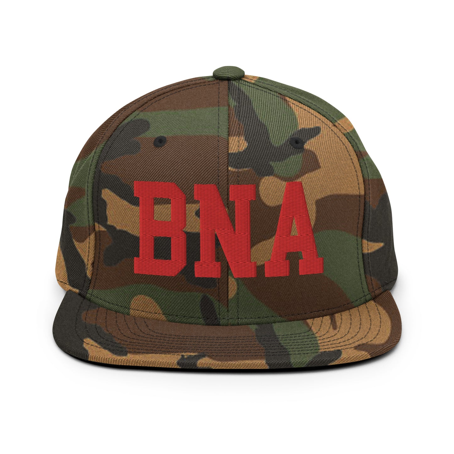 College-Style Classic Snapback Hat • Red • BNA Nashville • YHM Designs - Image 27