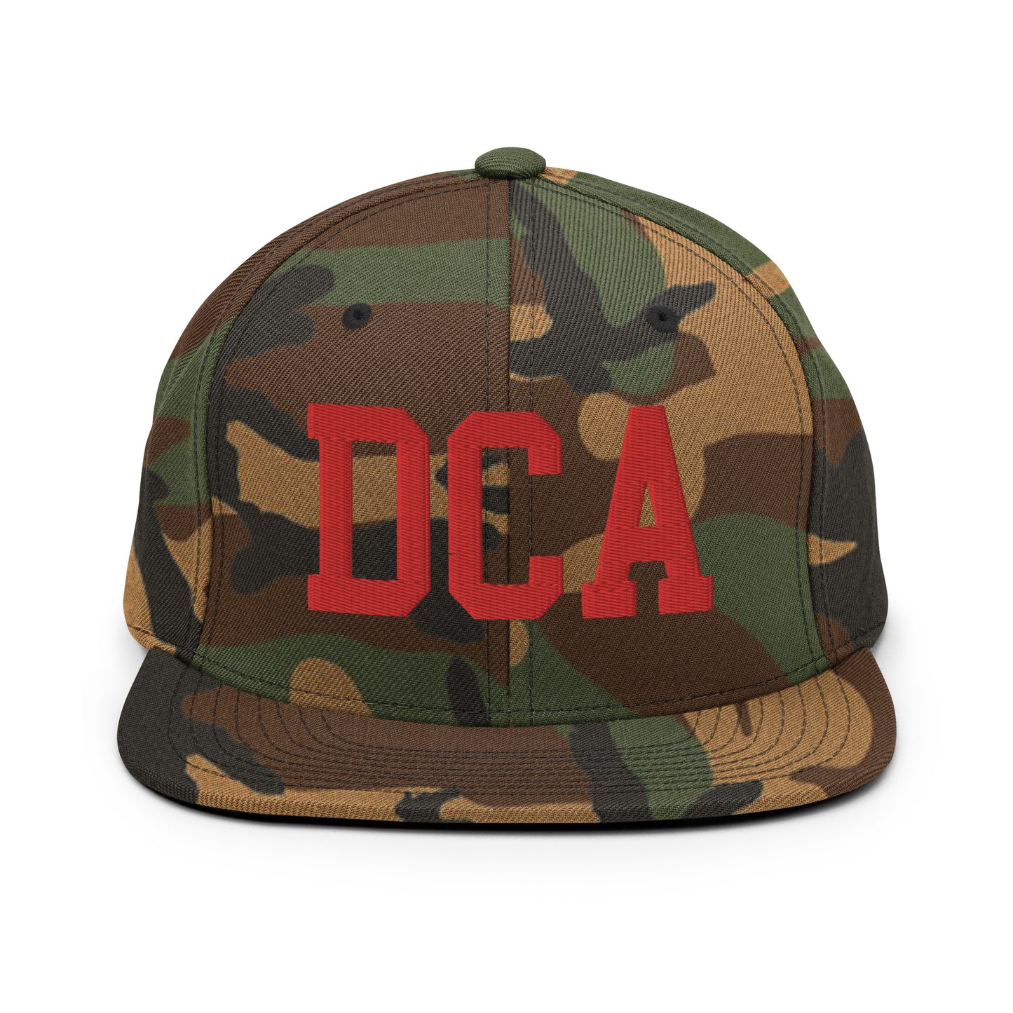 College-Style Classic Snapback Hat • Red • DCA Washington • YHM Designs - Image 27