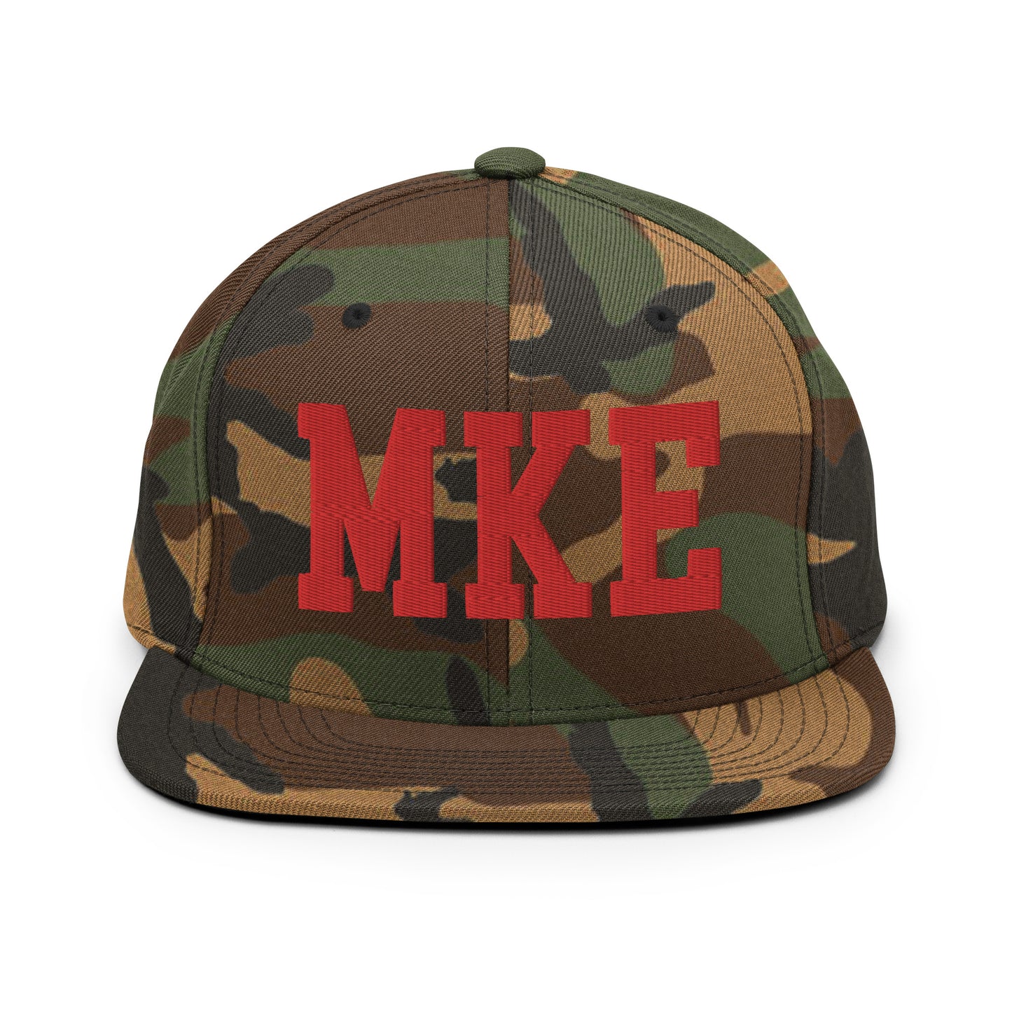 College-Style Classic Snapback Hat • Red • MKE Milwaukee • YHM Designs - Image 27