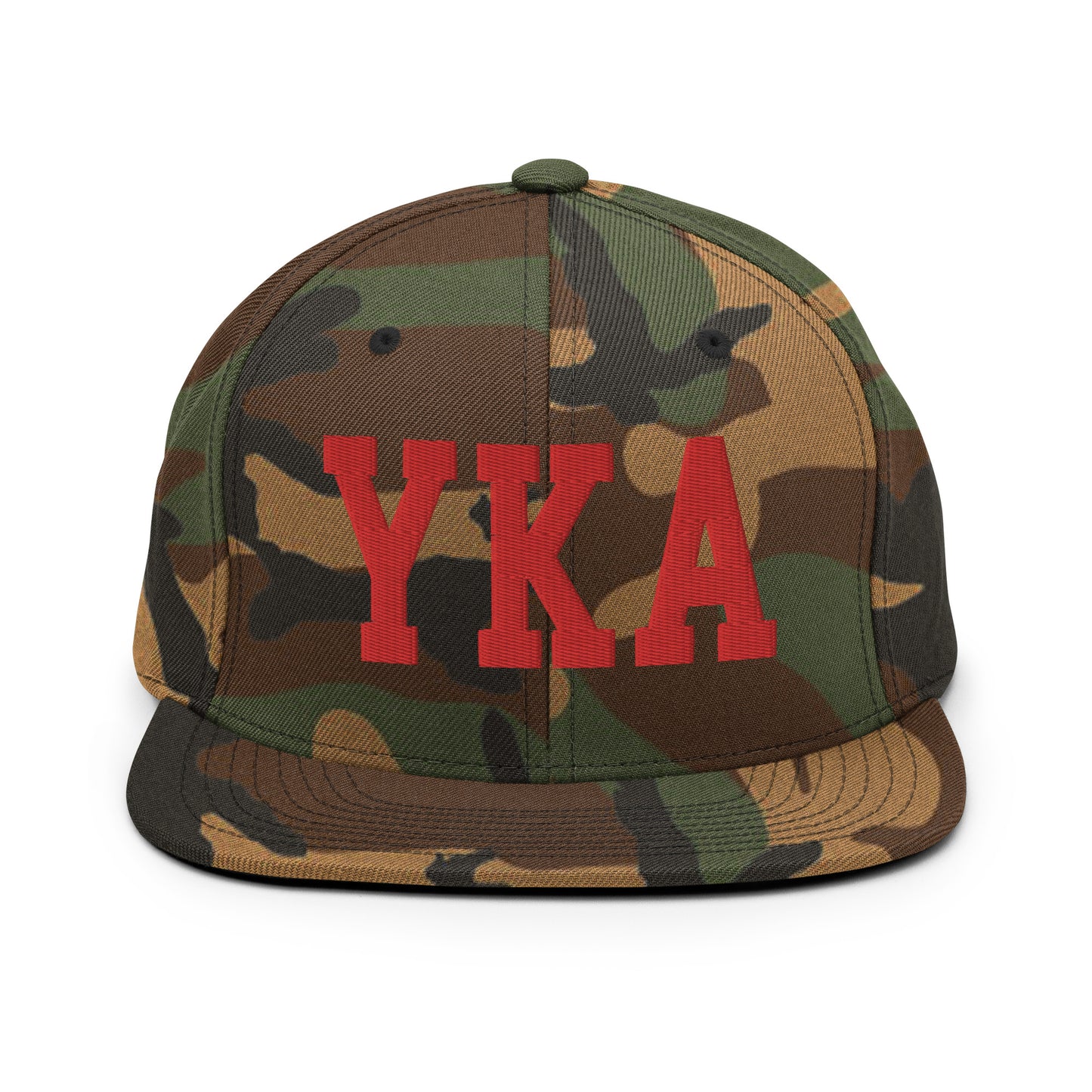 College-Style Classic Snapback Hat • Red • YKA Kamloops • YHM Designs - Image 27