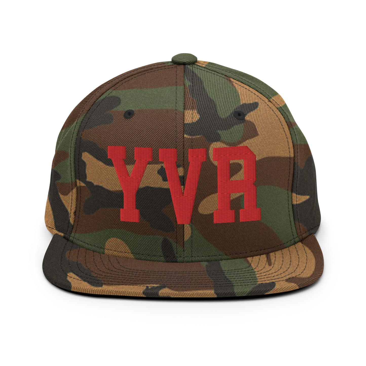 College-Style Classic Snapback Hat • Red • YVR Vancouver • YHM Designs - Image 27