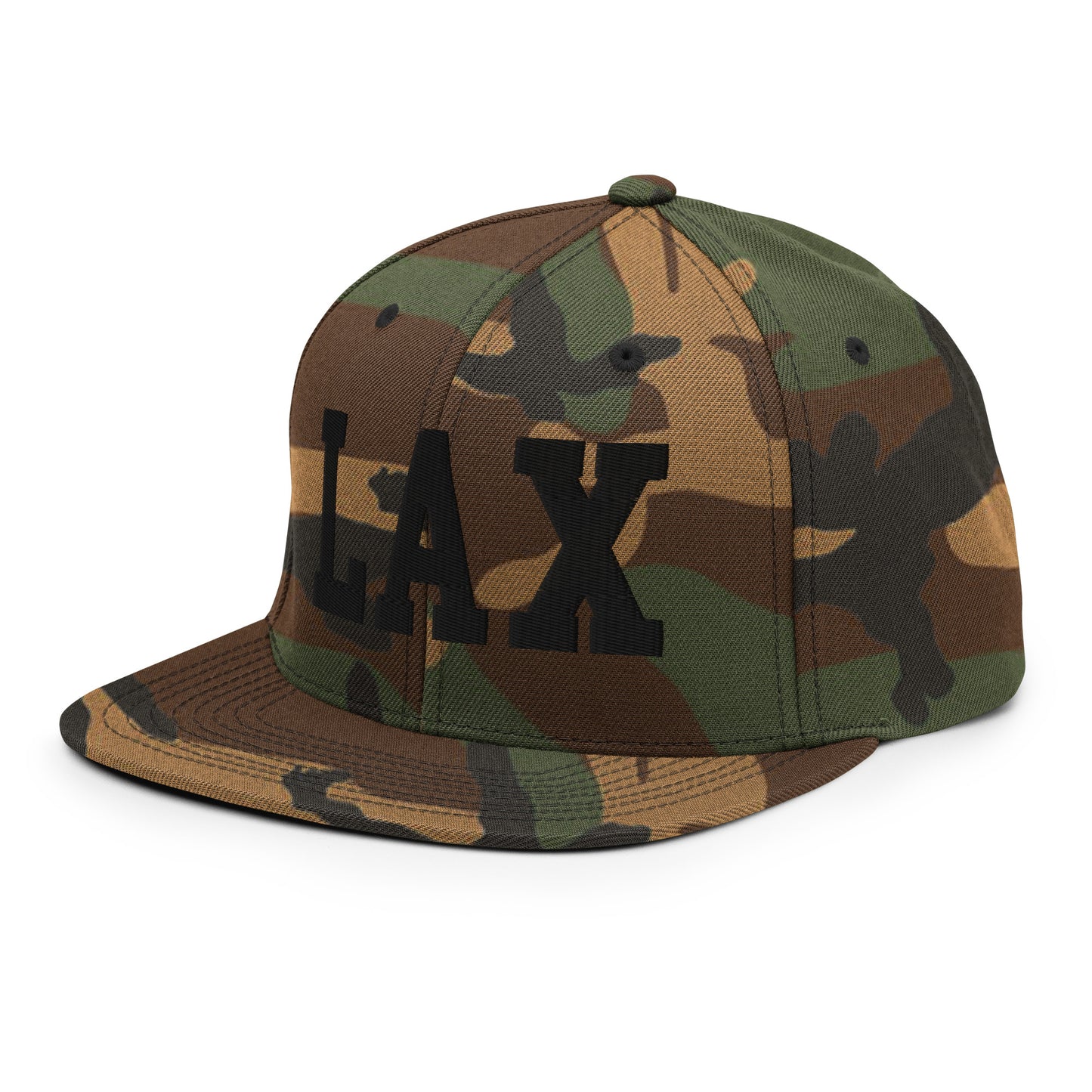 College-Style Classic Snapback Hat • Black • LAX Los Angeles • YHM Designs - Image 13