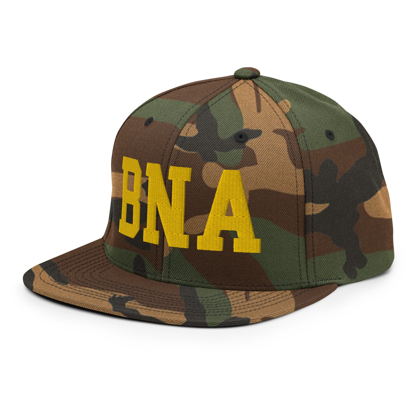 College-Style Classic Snapback Hat • Gold • BNA Nashville • YHM Designs - Image 24