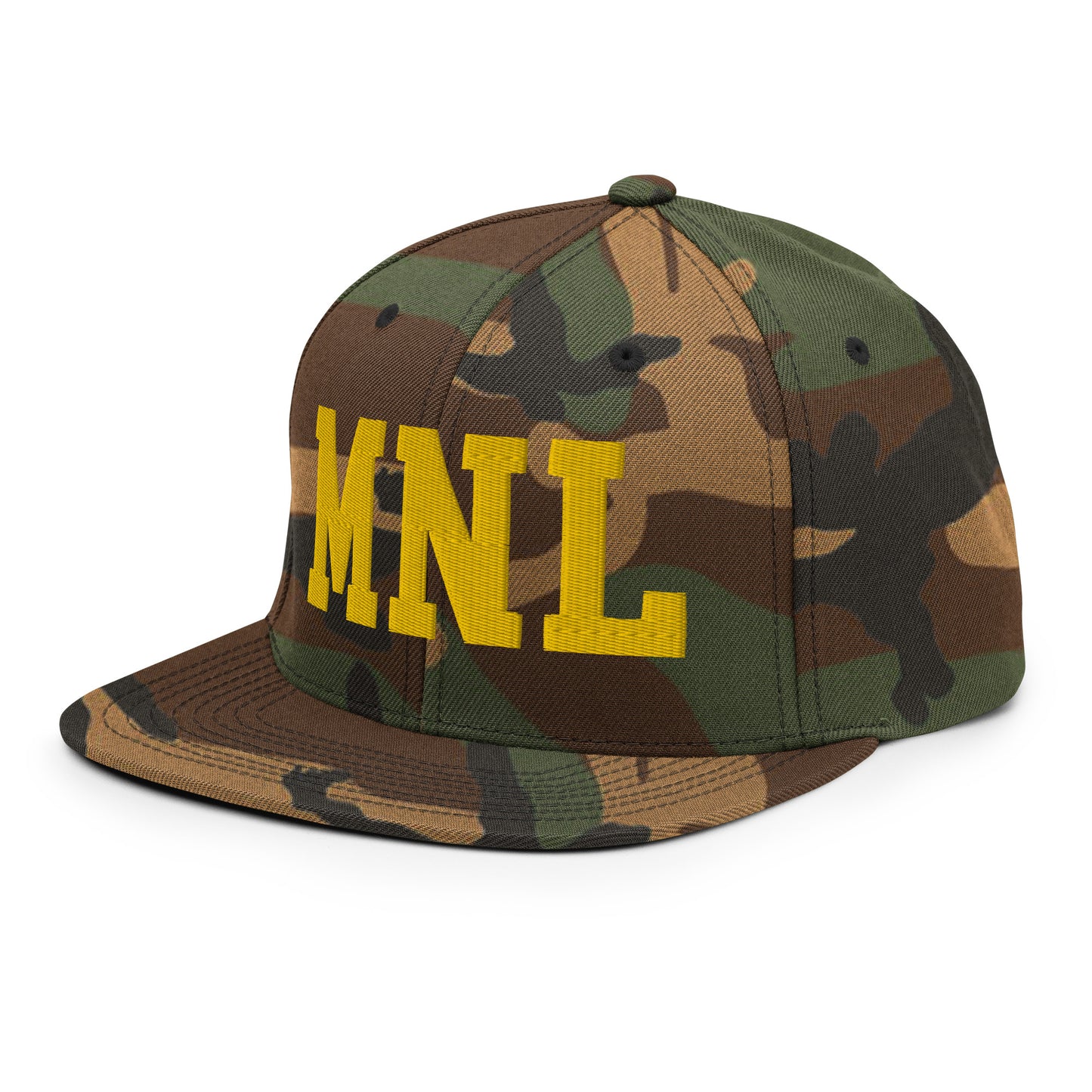College-Style Classic Snapback Hat • Gold • MNL Manila • YHM Designs - Image 24