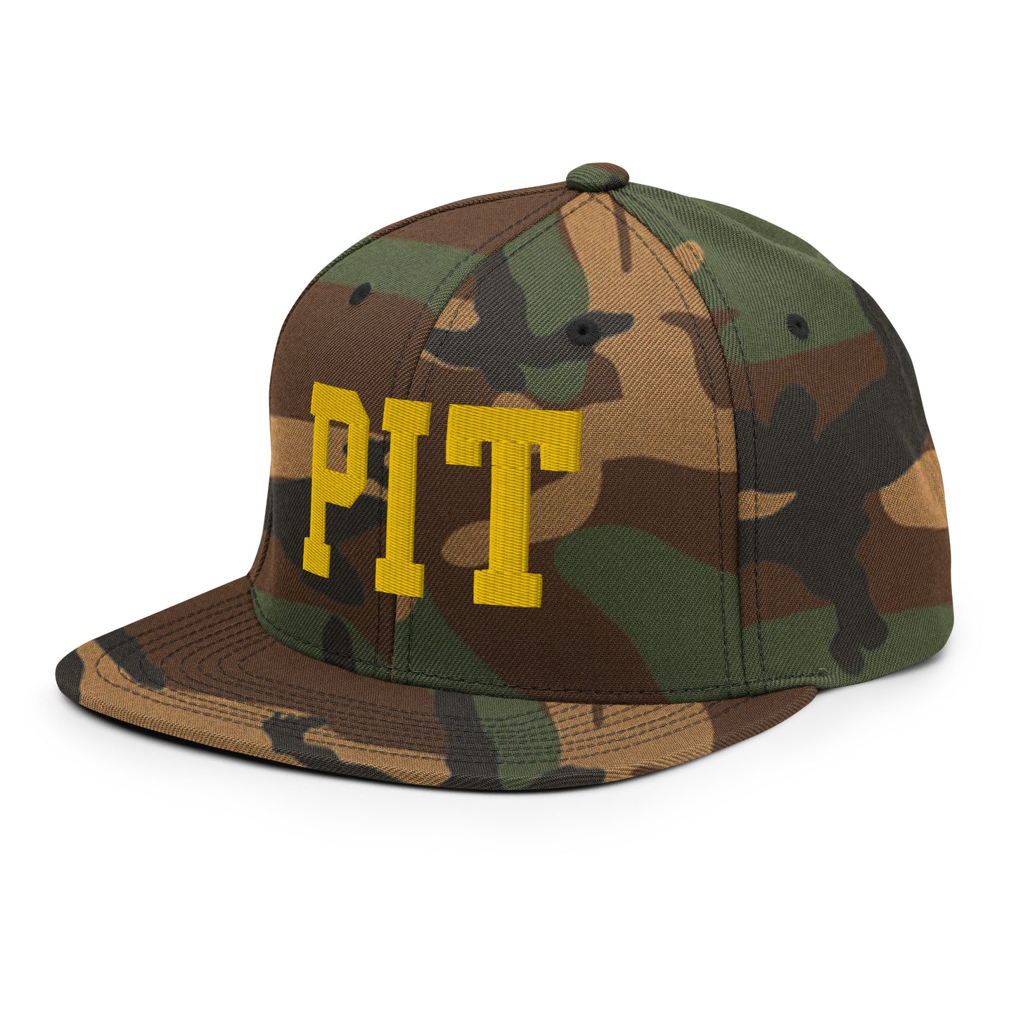 College-Style Classic Snapback Hat • Gold • PIT Pittsburgh • YHM Designs - Image 24