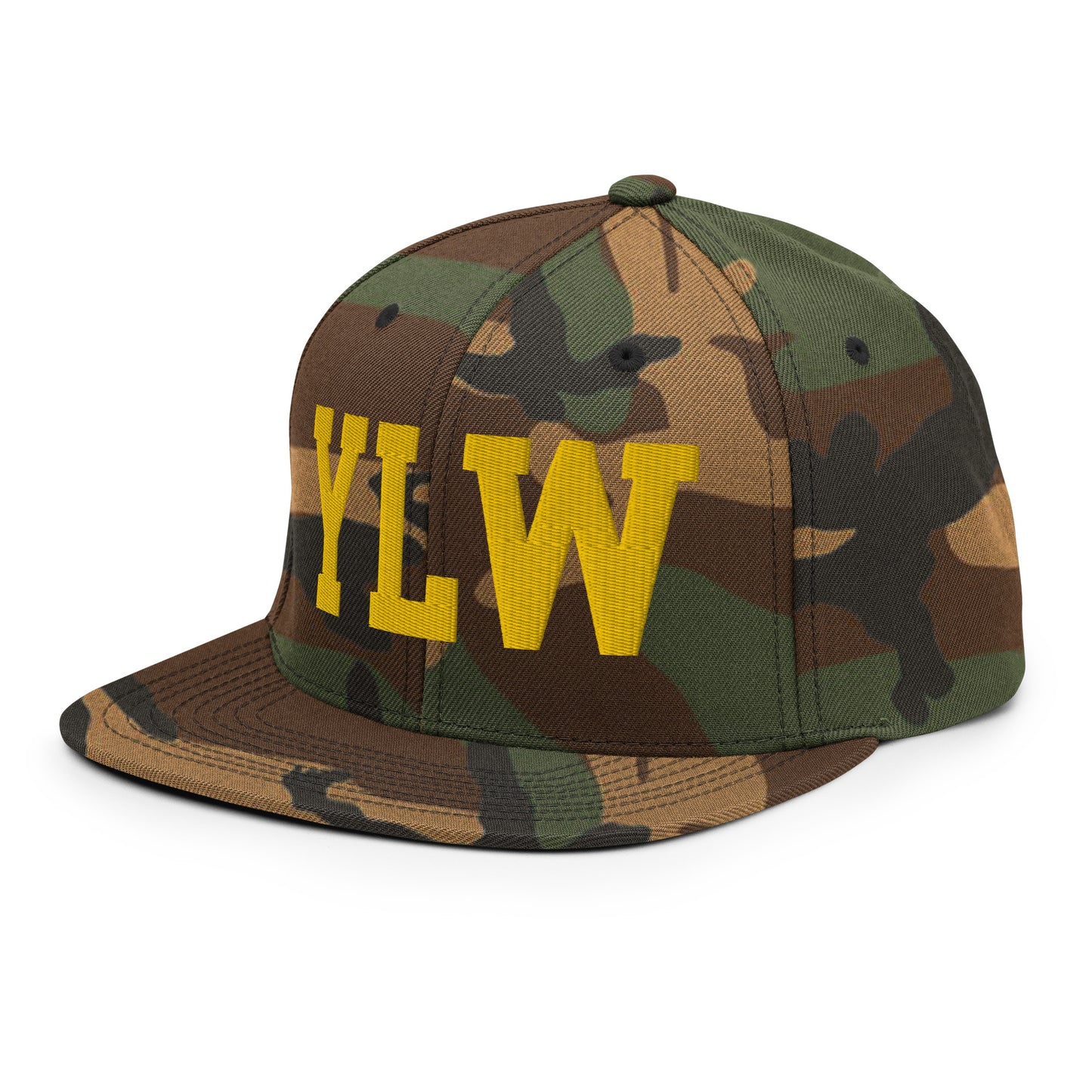 College-Style Classic Snapback Hat • Gold • YLW Kelowna • YHM Designs - Image 24