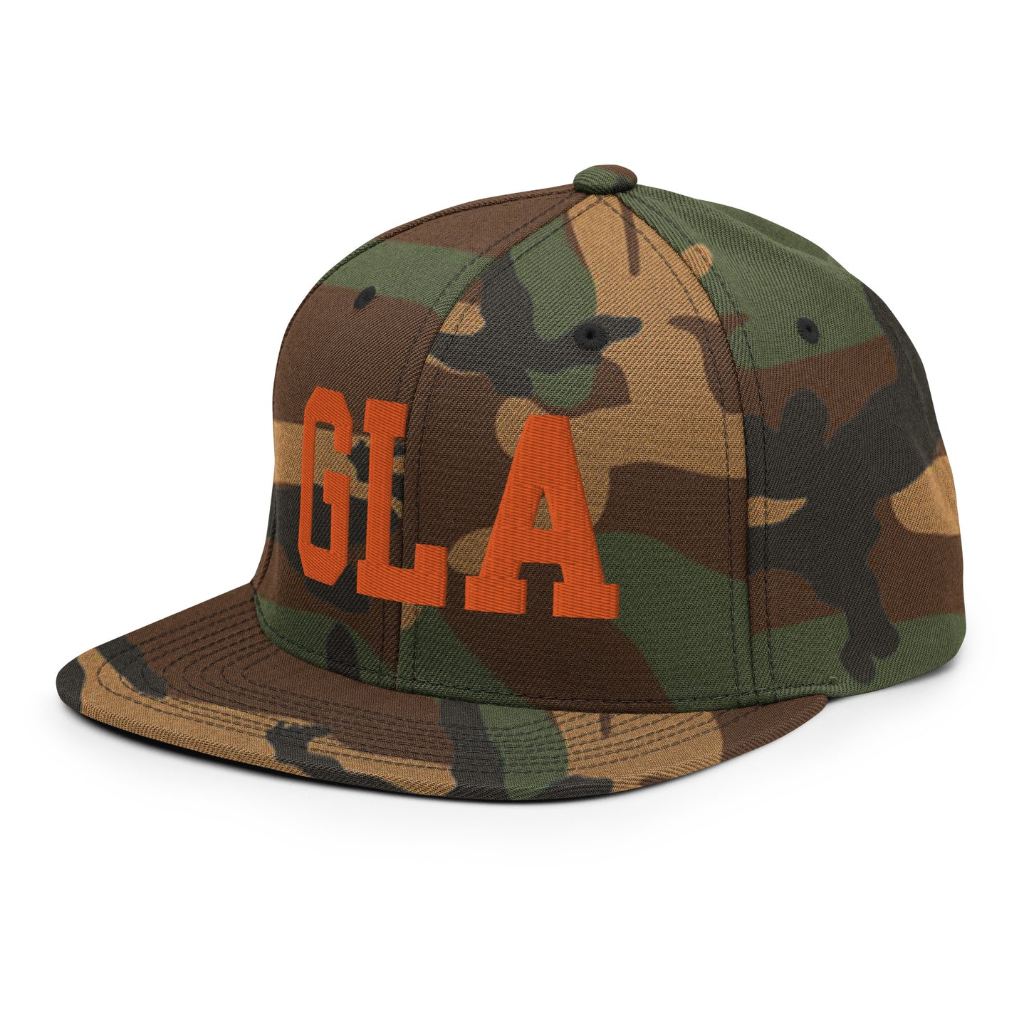 College-Style Classic Snapback Hat • Orange • GLA Glasgow • YHM Designs - Image 32