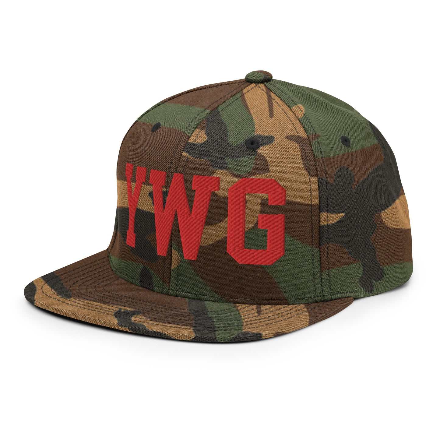 College-Style Classic Snapback Hat • Red • YWG Winnipeg • YHM Designs - Image 29