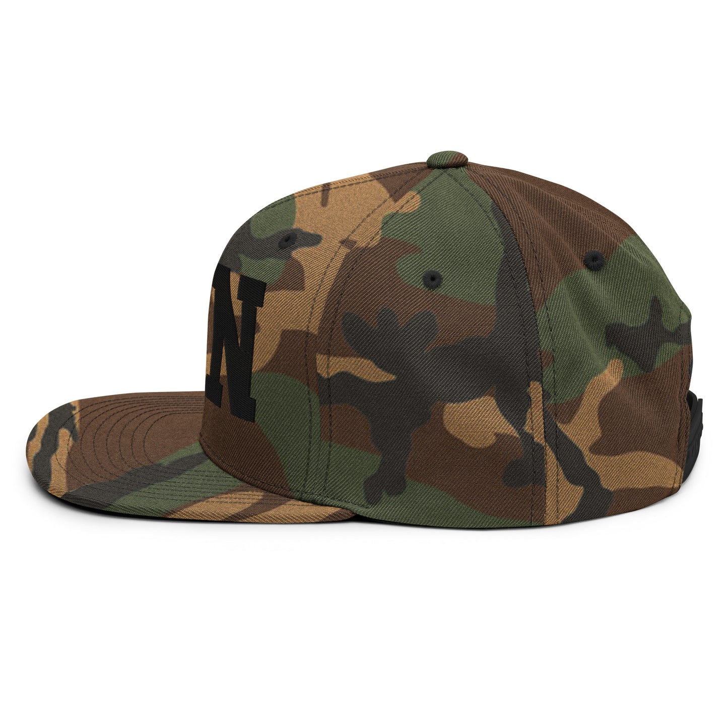 College-Style Classic Snapback Hat • Black • DEN Denver • YHM Designs - Image 14