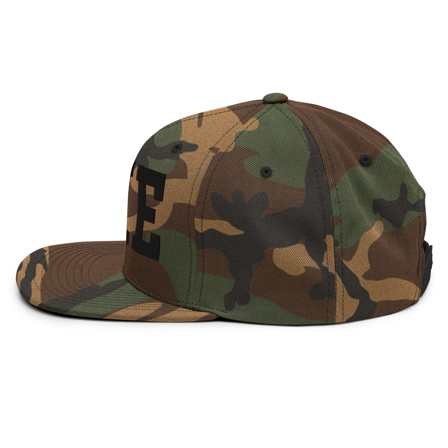 College-Style Classic Snapback Hat • Black • MKE Milwaukee • YHM Designs - Image 14