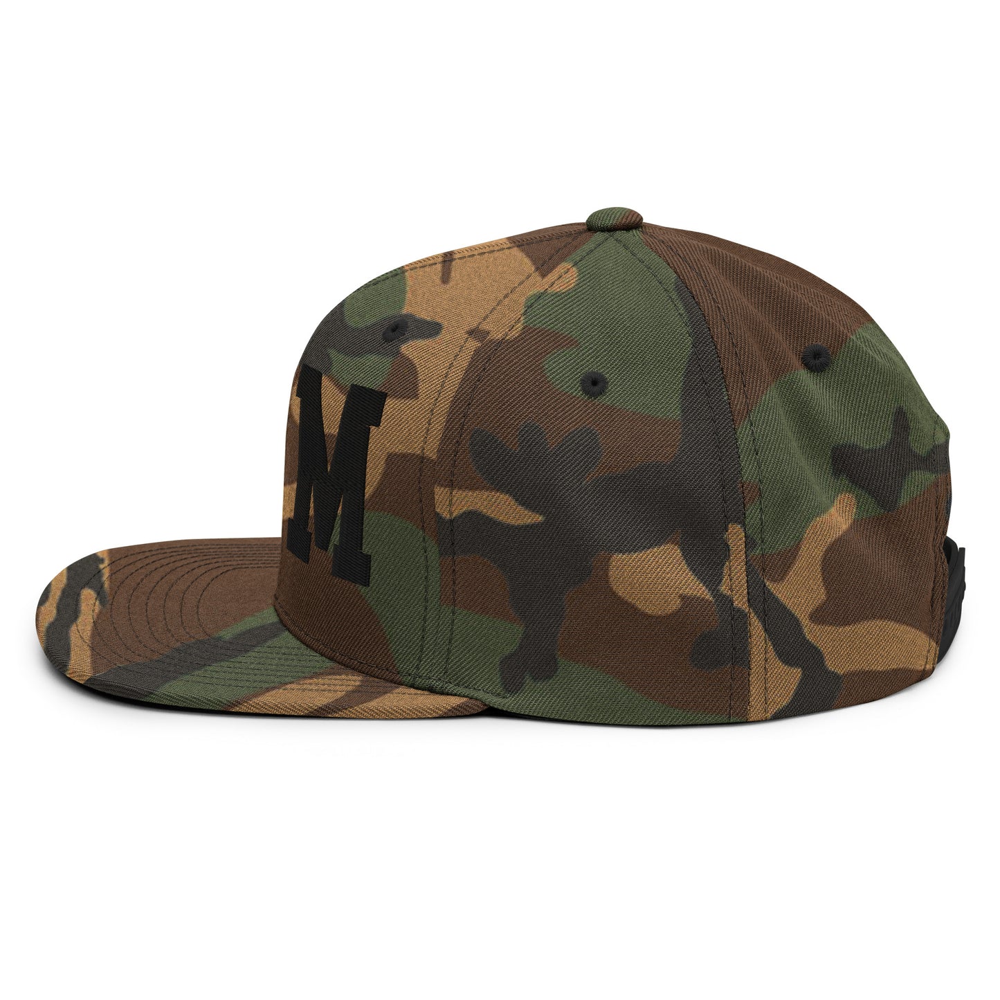 College-Style Classic Snapback Hat • Black • YMM Fort McMurray • YHM Designs - Image 14