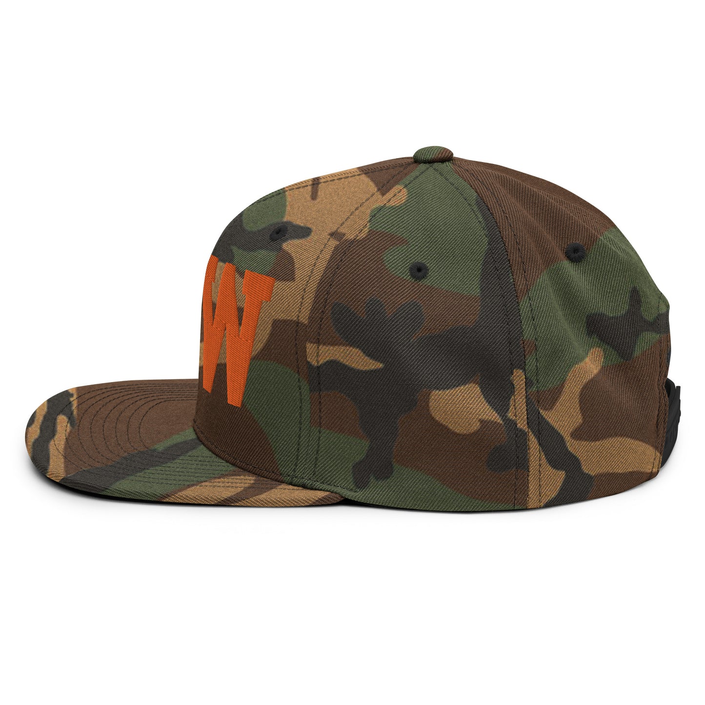 College-Style Classic Snapback Hat • Orange • DTW Detroit • YHM Designs - Image 33