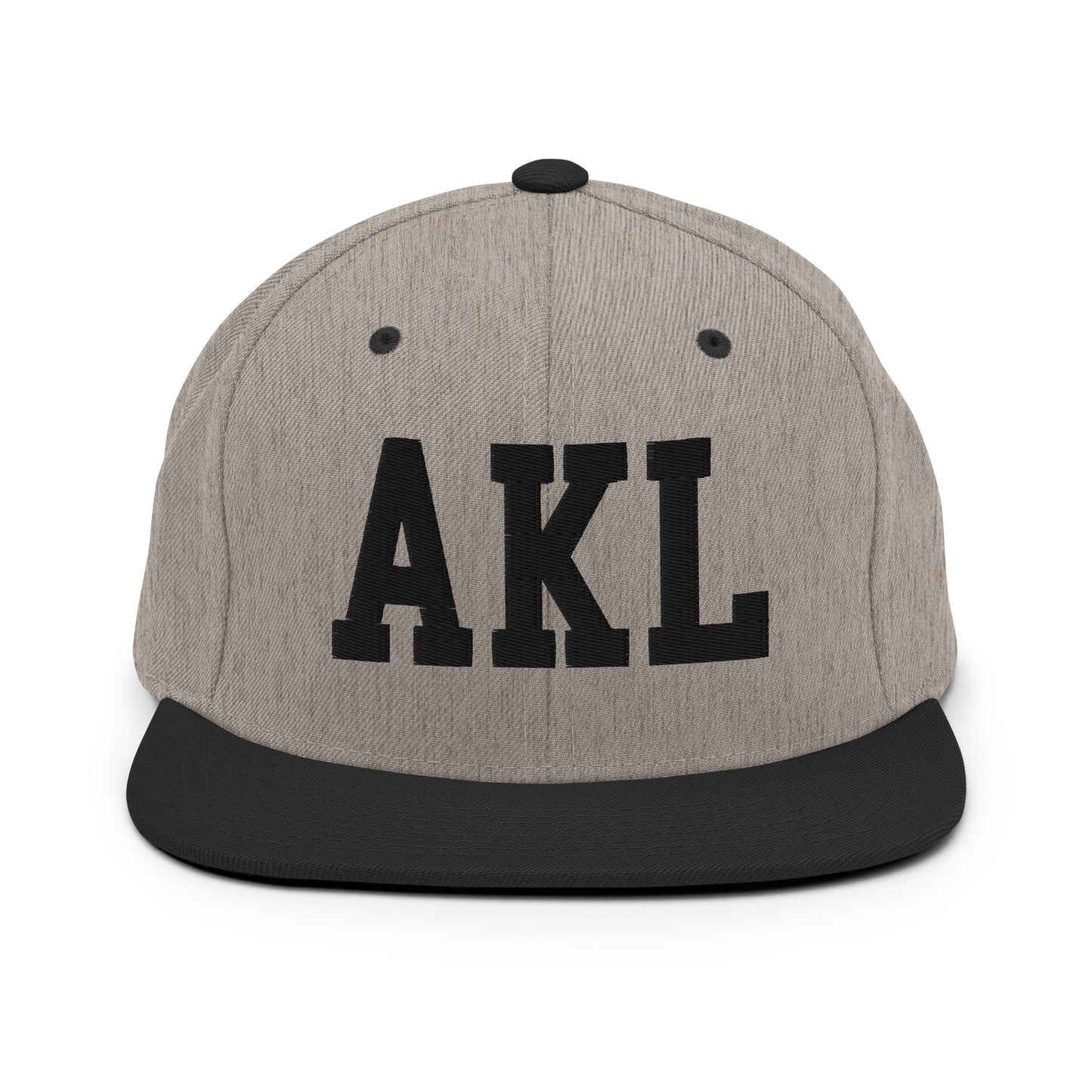 College-Style Classic Snapback Hat • Black • AKL Auckland Souvenir • YHM Designs - Image 23