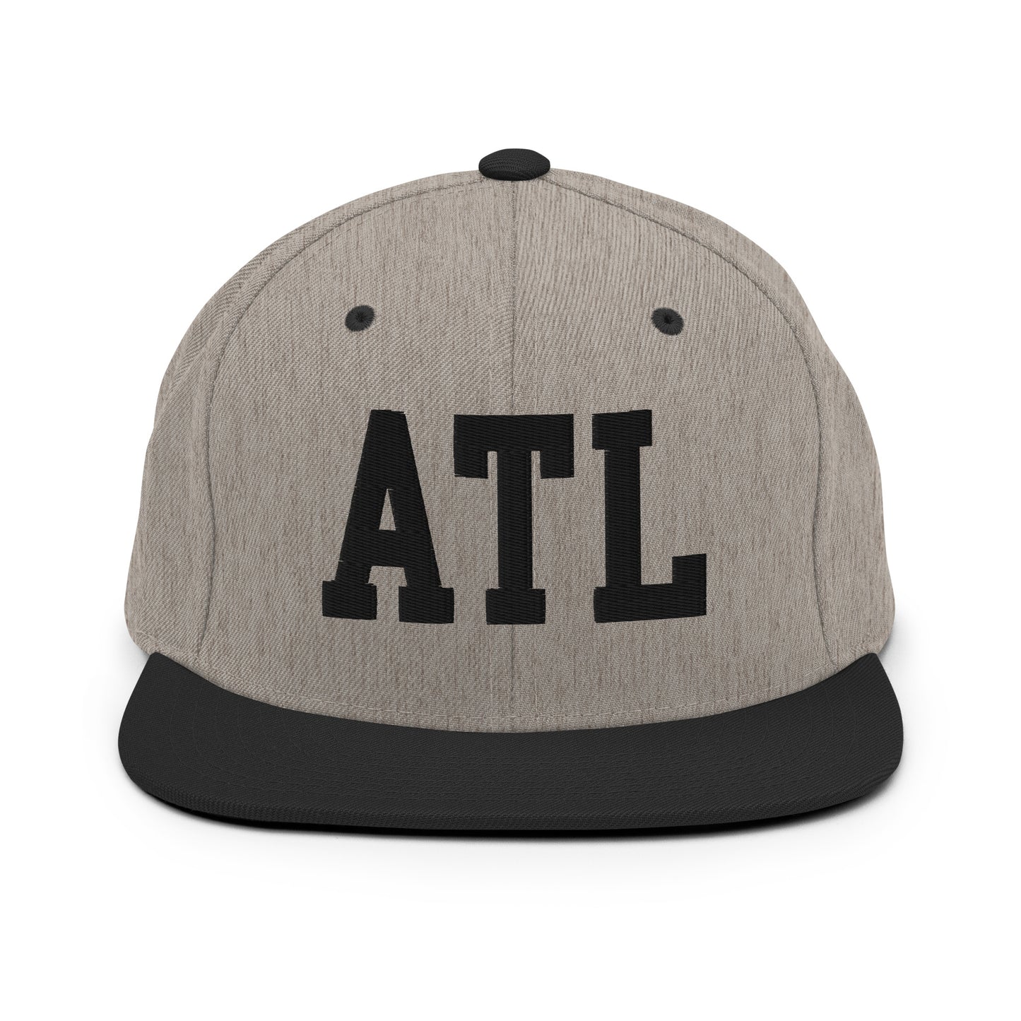 College-Style Classic Snapback Hat • Black • ATL Atlanta Souvenir • YHM Designs - Image 23
