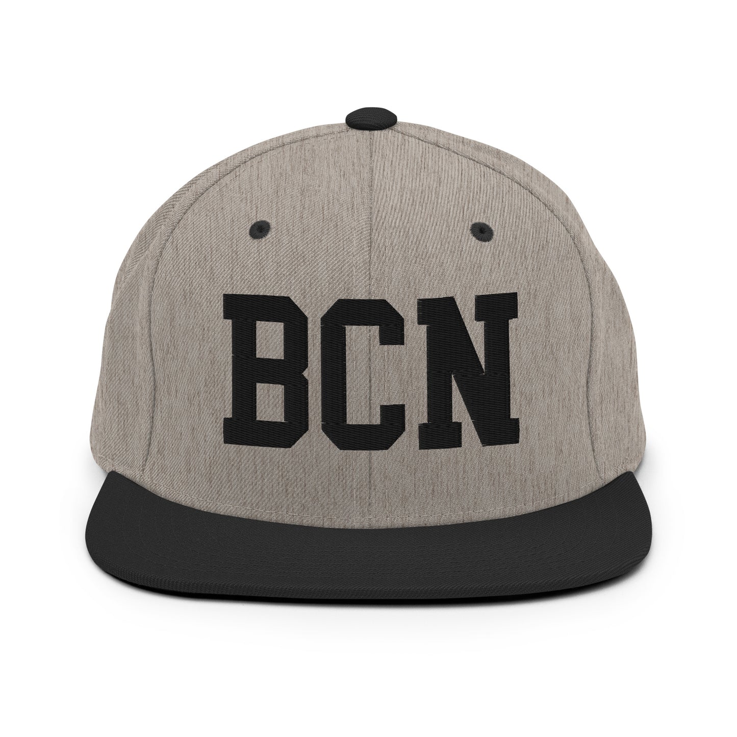 College-Style Classic Snapback Hat • Black • BCN Barcelona Souvenir • YHM Designs - Image 23