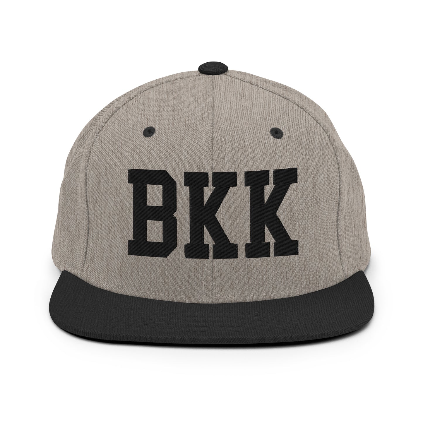 College-Style Classic Snapback Hat • Black • BKK Bangkok Souvenir • YHM Designs - Image 23