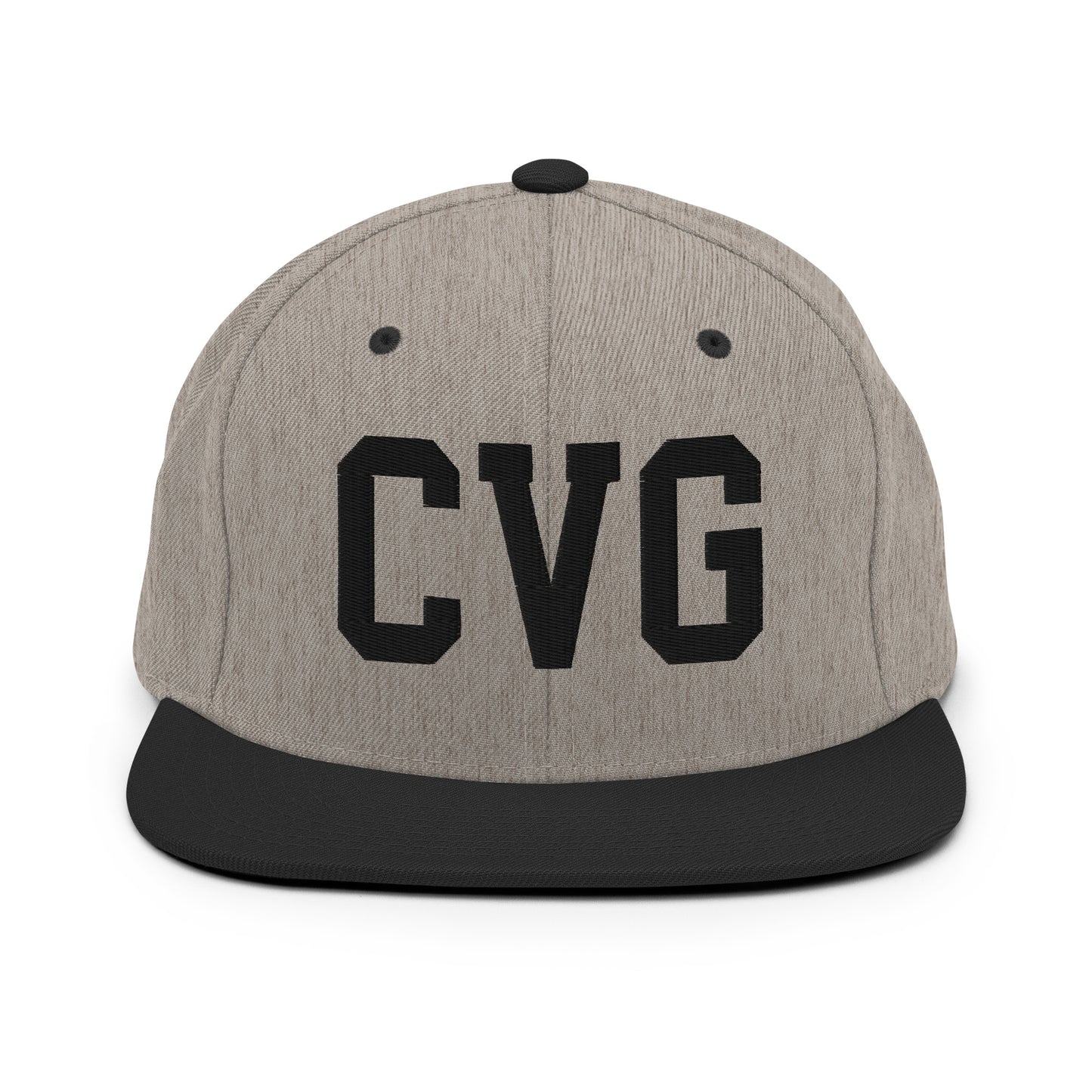 College-Style Classic Snapback Hat • Black • CVG Cincinnati Souvenir • YHM Designs - Image 23