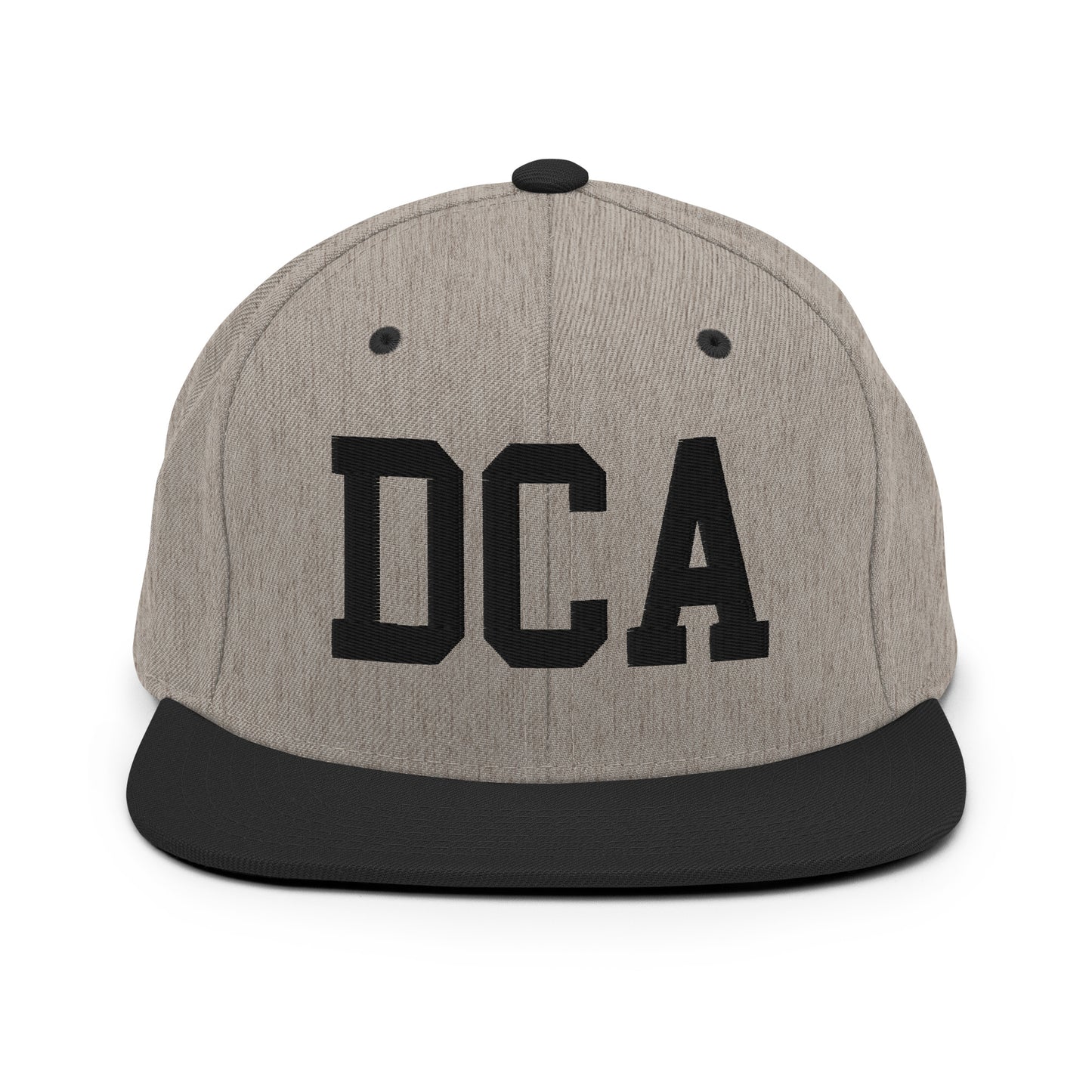 College-Style Classic Snapback Hat • Black • DCA Washington • YHM Designs - Image 23