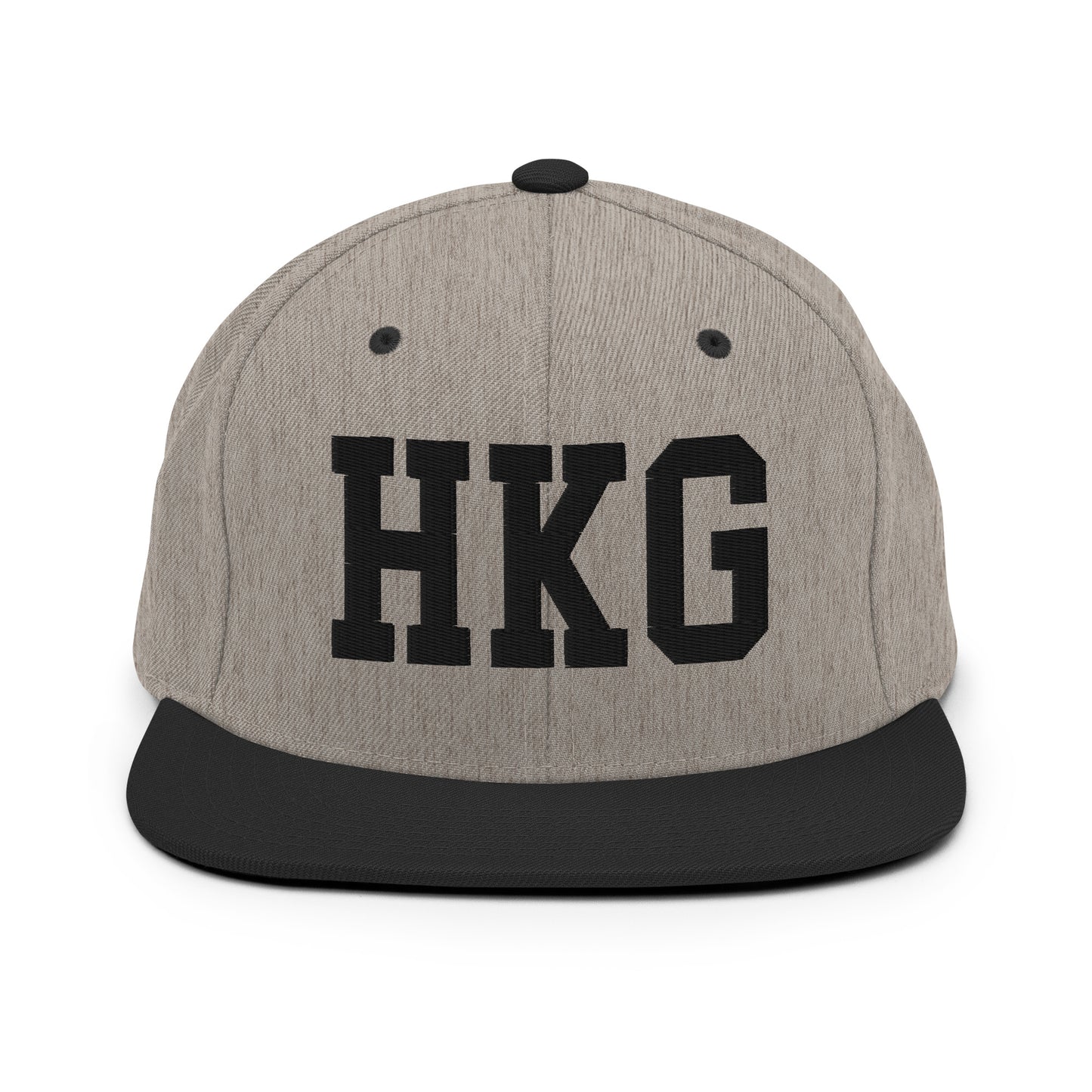 College-Style Classic Snapback Hat • Black • HKG Hong Kong • YHM Designs - Image 23