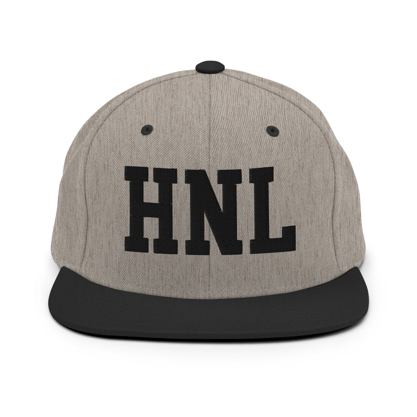 College-Style Classic Snapback Hat • Black • HNL Honolulu Souvenir • YHM Designs - Image 23