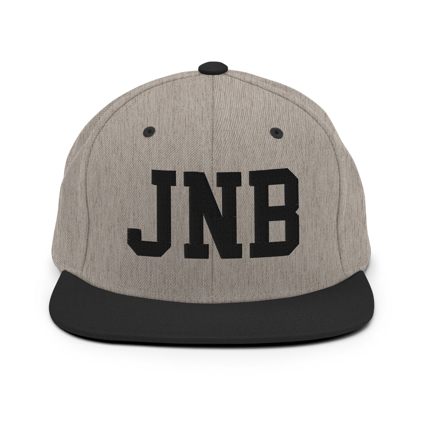 College-Style Classic Snapback Hat • Black • JNB Johannesburg Souvenir • YHM Designs - Image 23