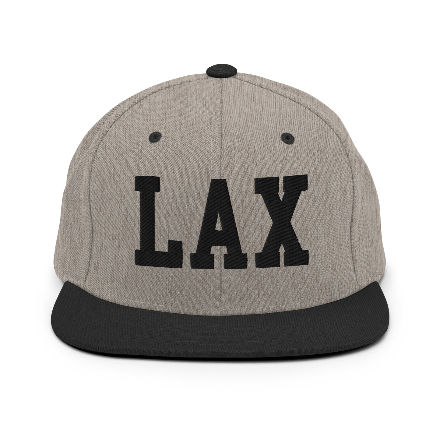 College-Style Classic Snapback Hat • Black • LAX Los Angeles • YHM Designs - Image 23