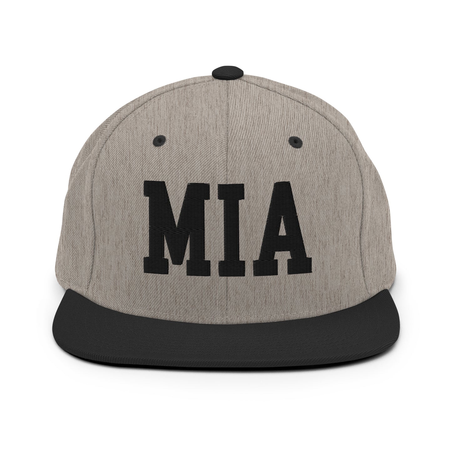College-Style Classic Snapback Hat • Black • MIA Miami • YHM Designs - Image 23