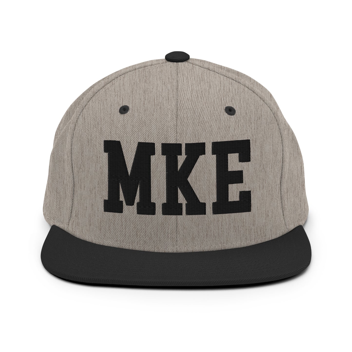 College-Style Classic Snapback Hat • Black • MKE Milwaukee • YHM Designs - Image 23