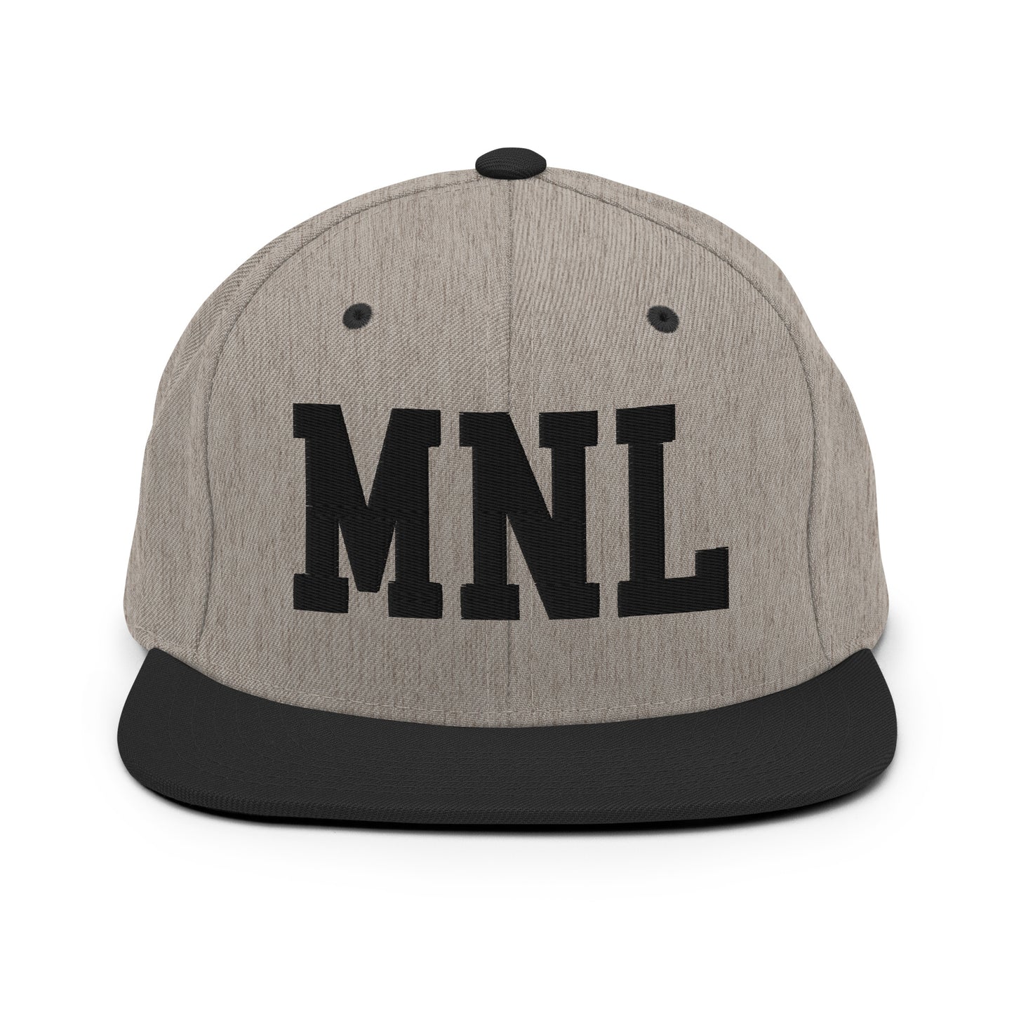 College-Style Classic Snapback Hat • Black • MNL Manila • YHM Designs - Image 23
