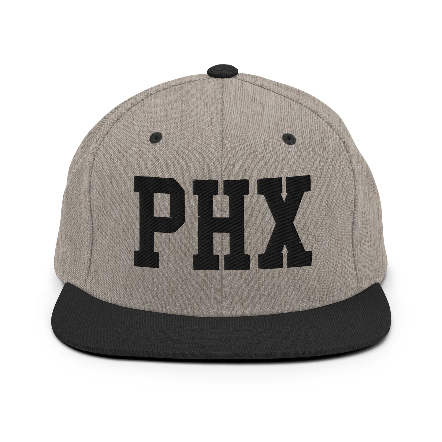 College-Style Classic Snapback Hat • Black • PHX Phoenix Souvenir • YHM Designs - Image 23