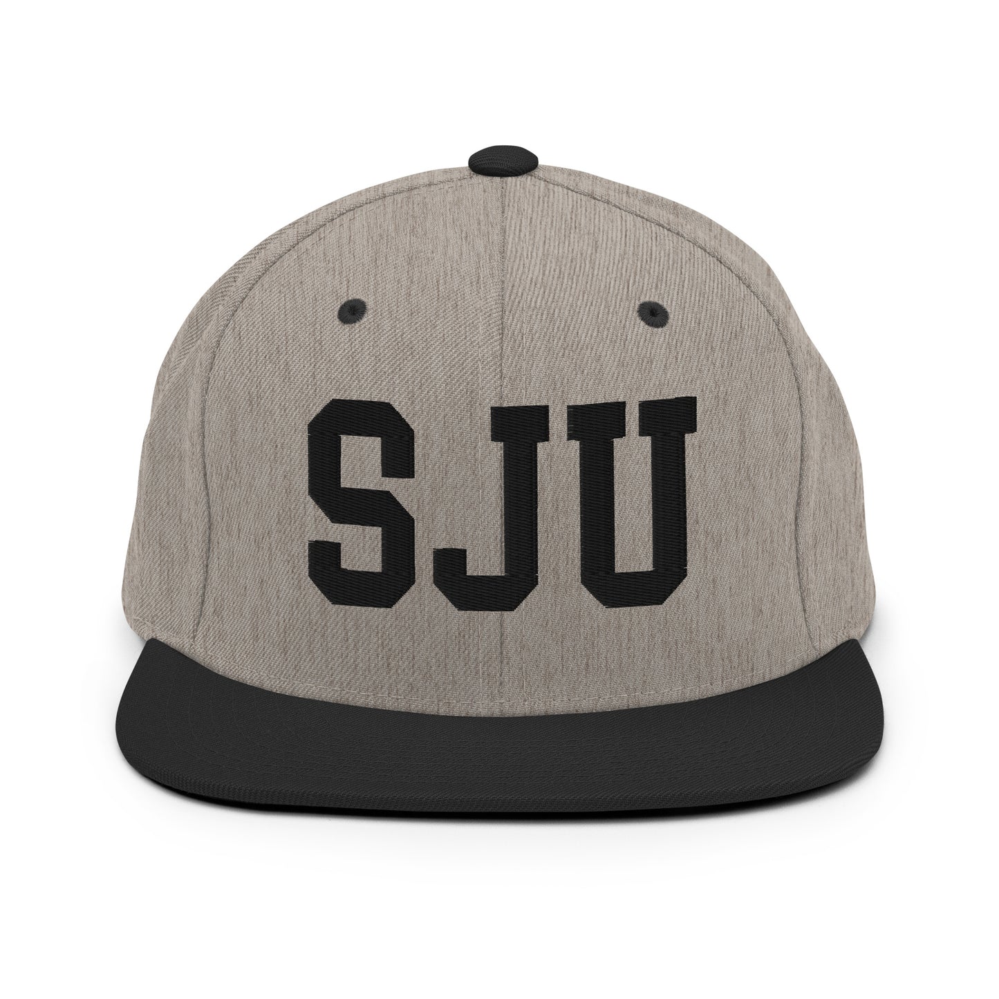 College-Style Classic Snapback Hat • Black • SJU San Juan Souvenir • YHM Designs - Image 23