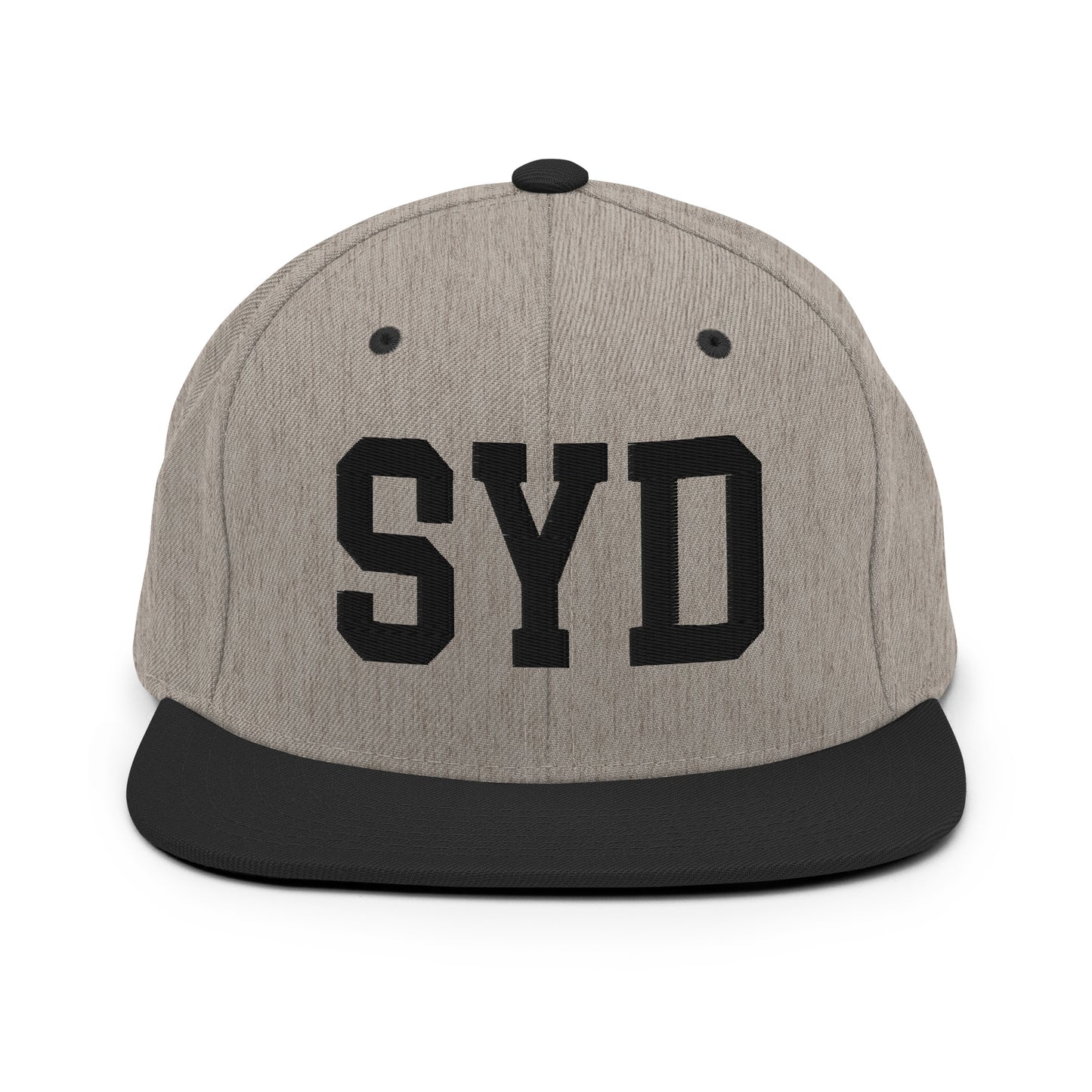 College-Style Classic Snapback Hat • Black • SYD Sydney Souvenir • YHM Designs - Image 23