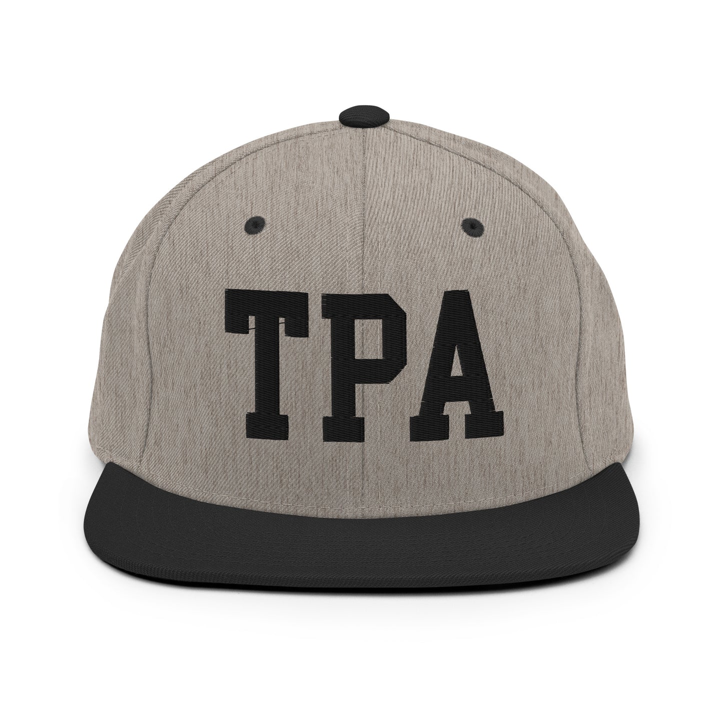 College-Style Classic Snapback Hat • Black • TPA Tampa • YHM Designs - Image 23