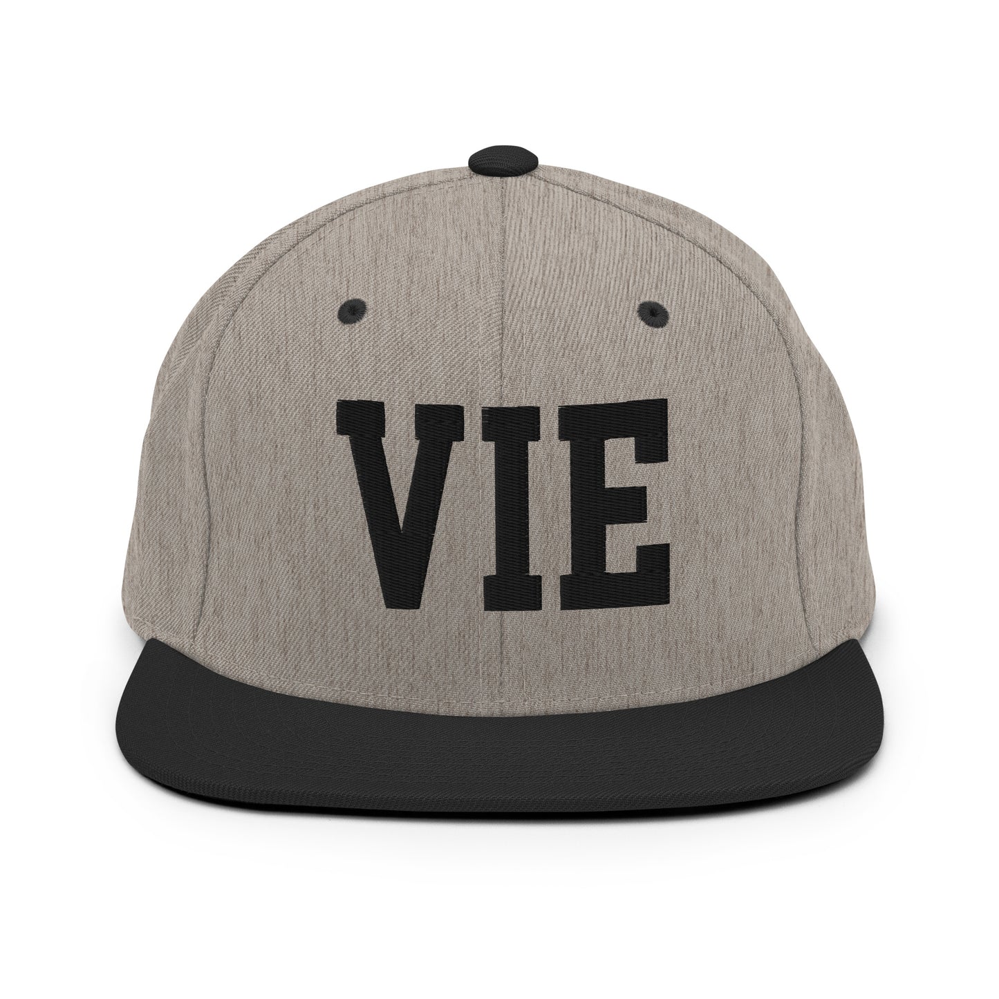 College-Style Classic Snapback Hat • Black • VIE Vienna Souvenir • YHM Designs - Image 23