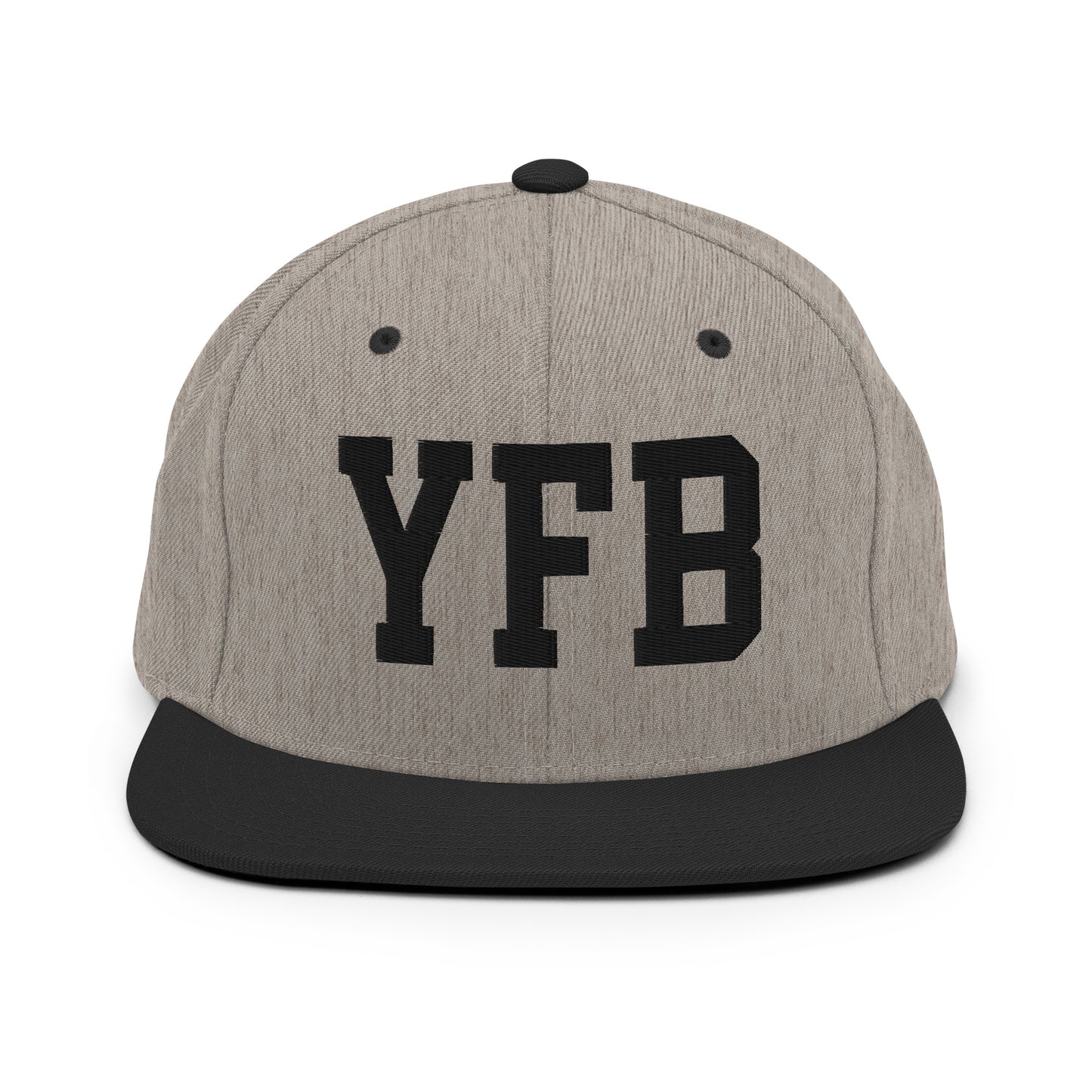 College-Style Classic Snapback Hat • Black • YFB Iqaluit • YHM Designs - Image 23