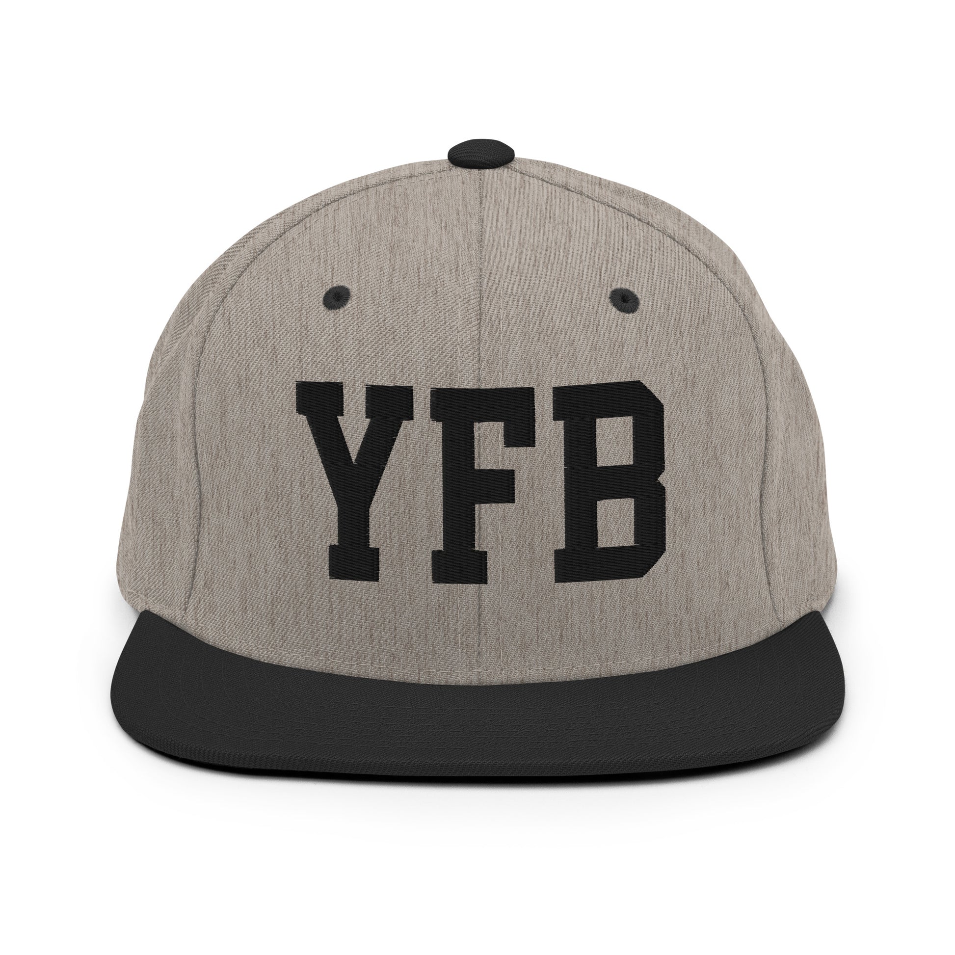 College-Style Classic Snapback Hat • Black • YFB Iqaluit Souvenir • YHM Designs - Image 23