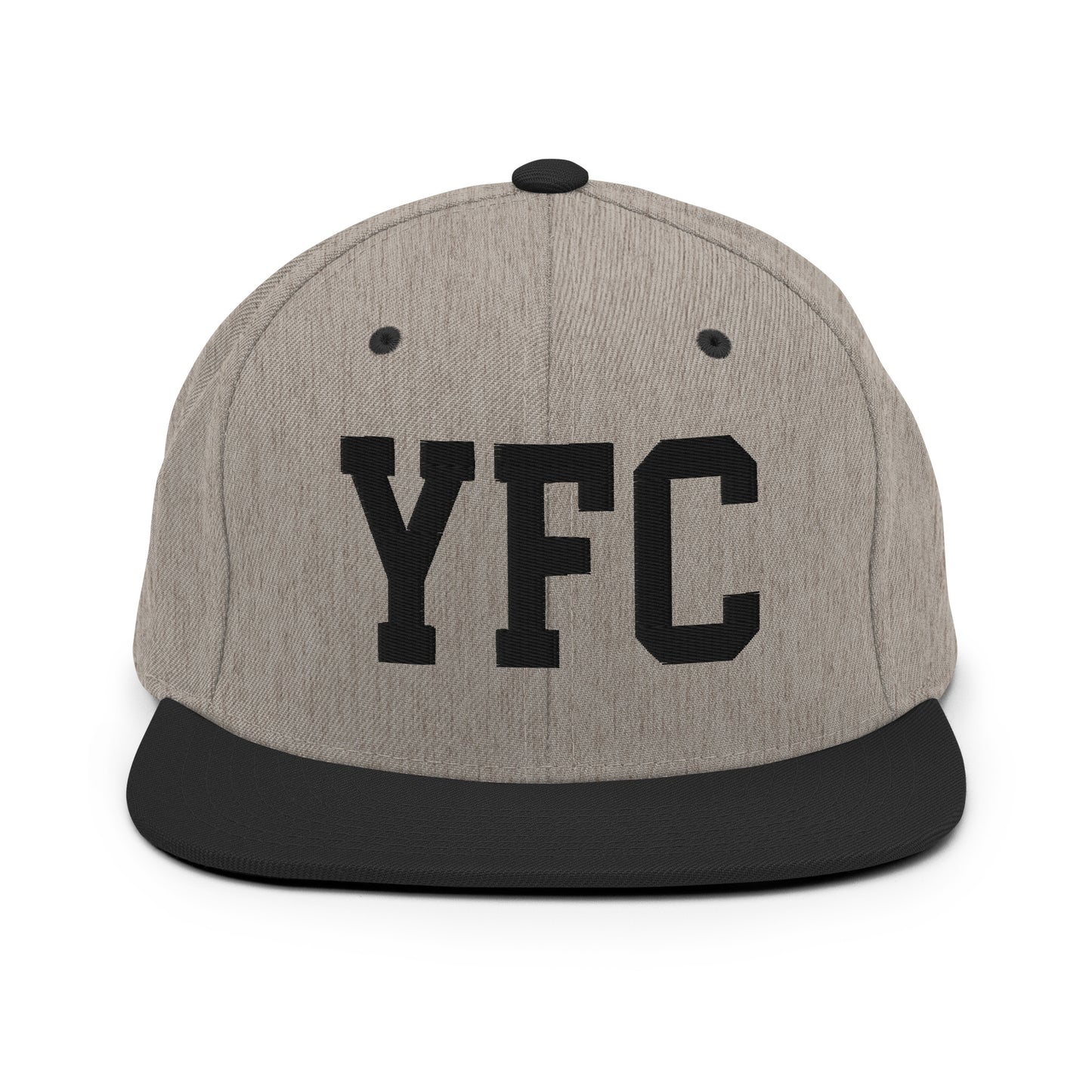 College-Style Classic Snapback Hat • Black • YFC Fredericton Souvenir • YHM Designs - Image 23