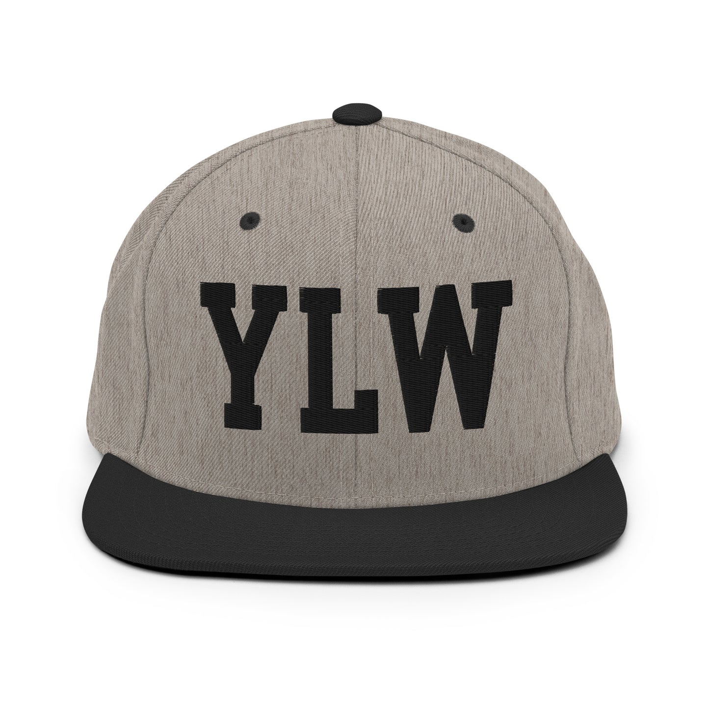 College-Style Classic Snapback Hat • Black • YLW Kelowna Souvenir • YHM Designs - Image 23