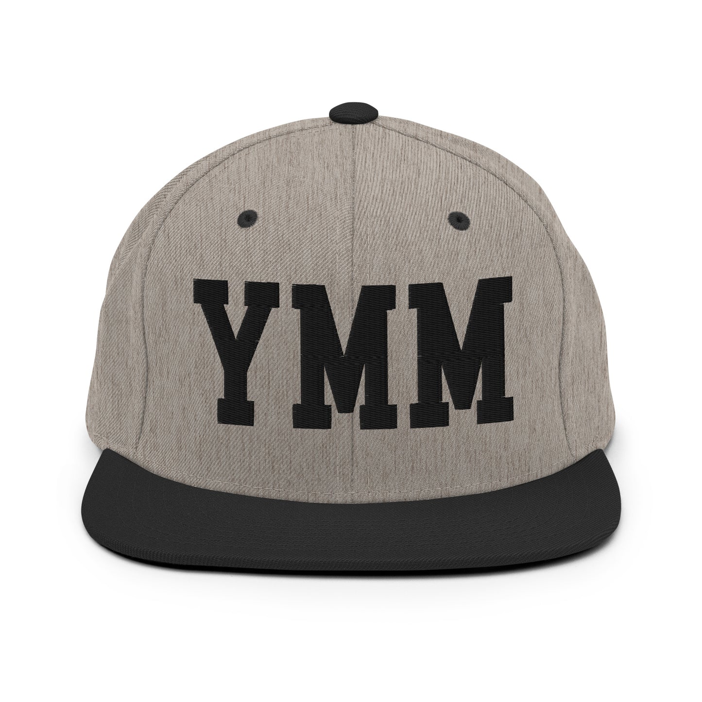 College-Style Classic Snapback Hat • Black • YMM Fort McMurray • YHM Designs - Image 23