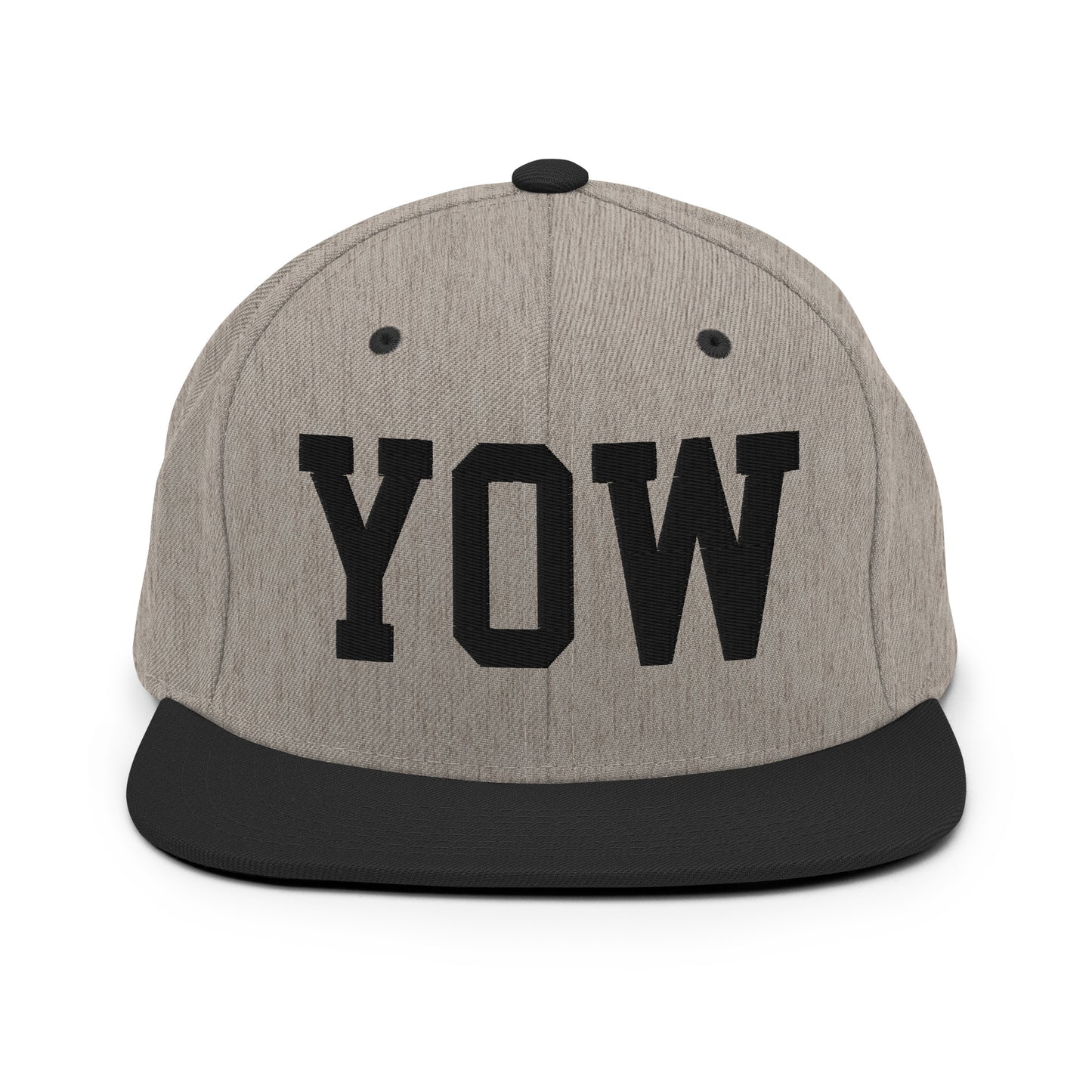 College-Style Classic Snapback Hat • Black • YOW Ottawa Souvenir • YHM Designs - Image 23
