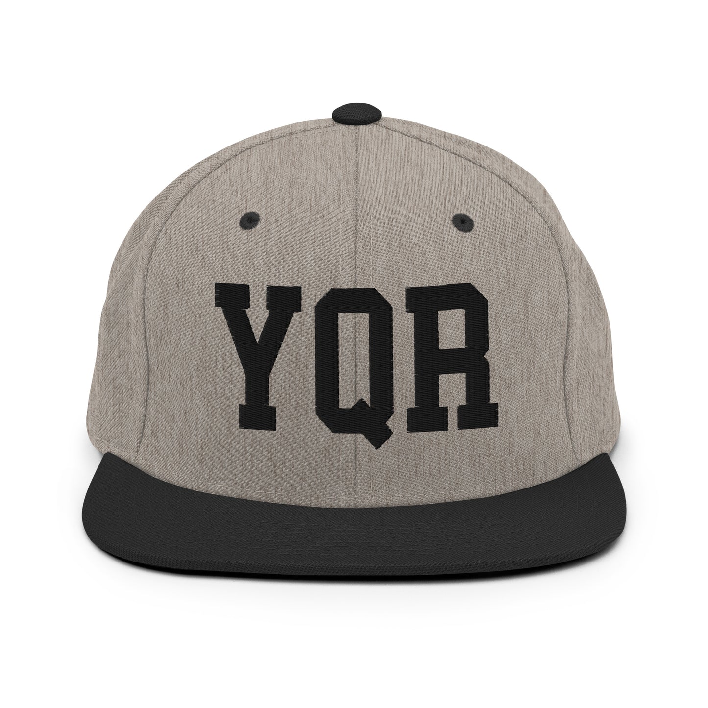 College-Style Classic Snapback Hat • Black • YQR Regina • YHM Designs - Image 23