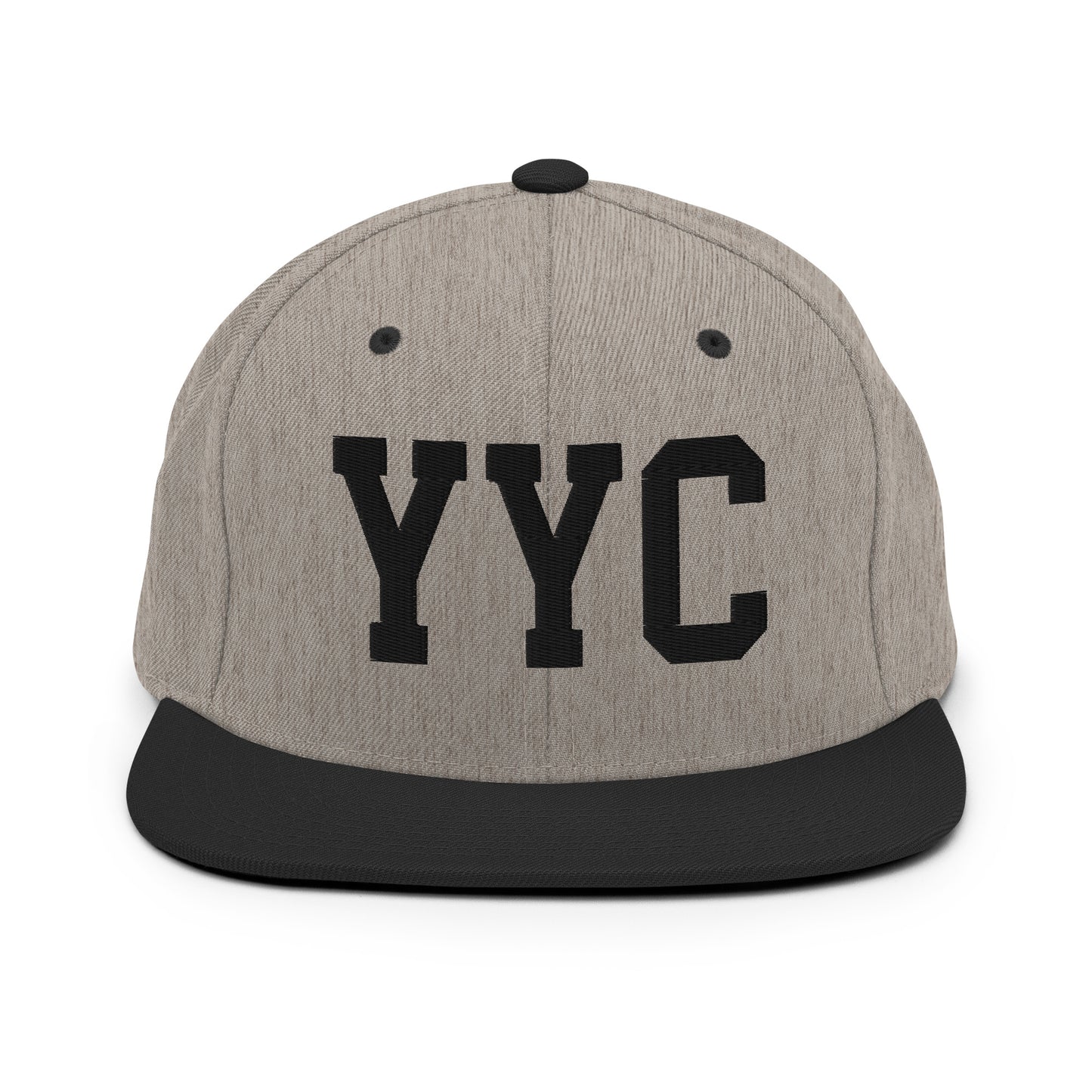 College-Style Classic Snapback Hat • Black • YYC Calgary Souvenir • YHM Designs - Image 23
