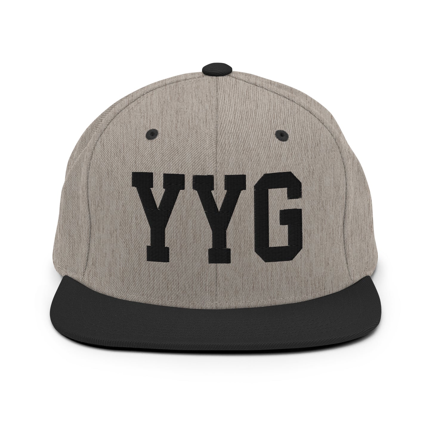 College-Style Classic Snapback Hat • Black • YYG Charlottetown • YHM Designs - Image 23