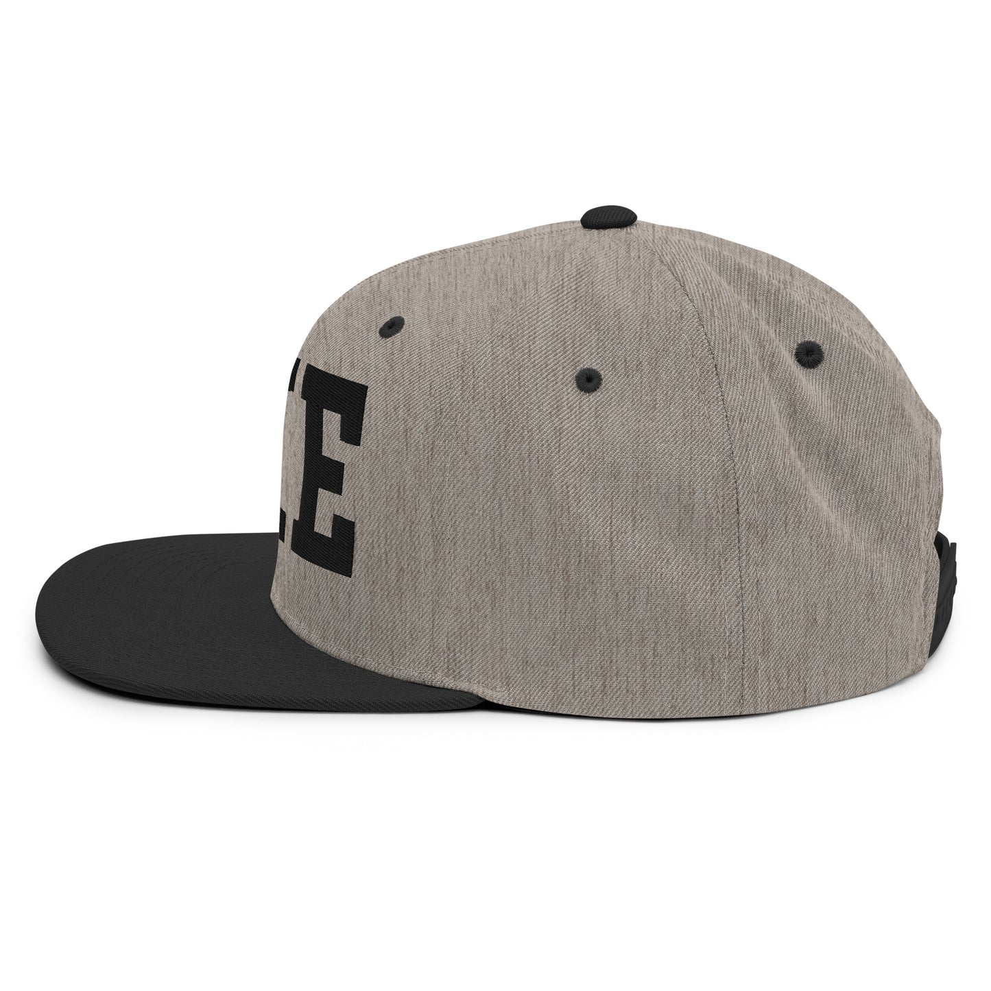 College-Style Classic Snapback Hat • Black • MKE Milwaukee • YHM Designs - Image 26