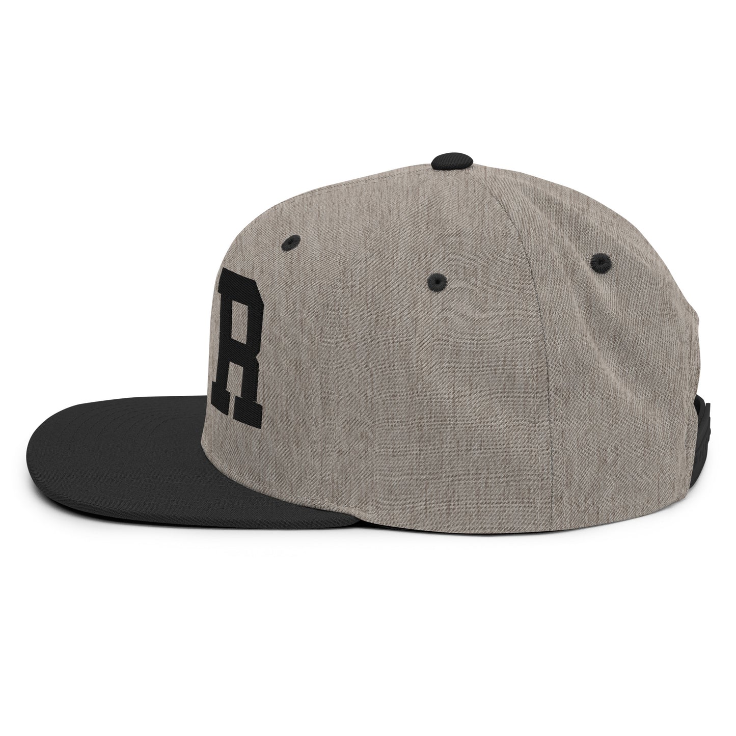 College-Style Classic Snapback Hat • Black • YVR Vancouver • YHM Designs - Image 26